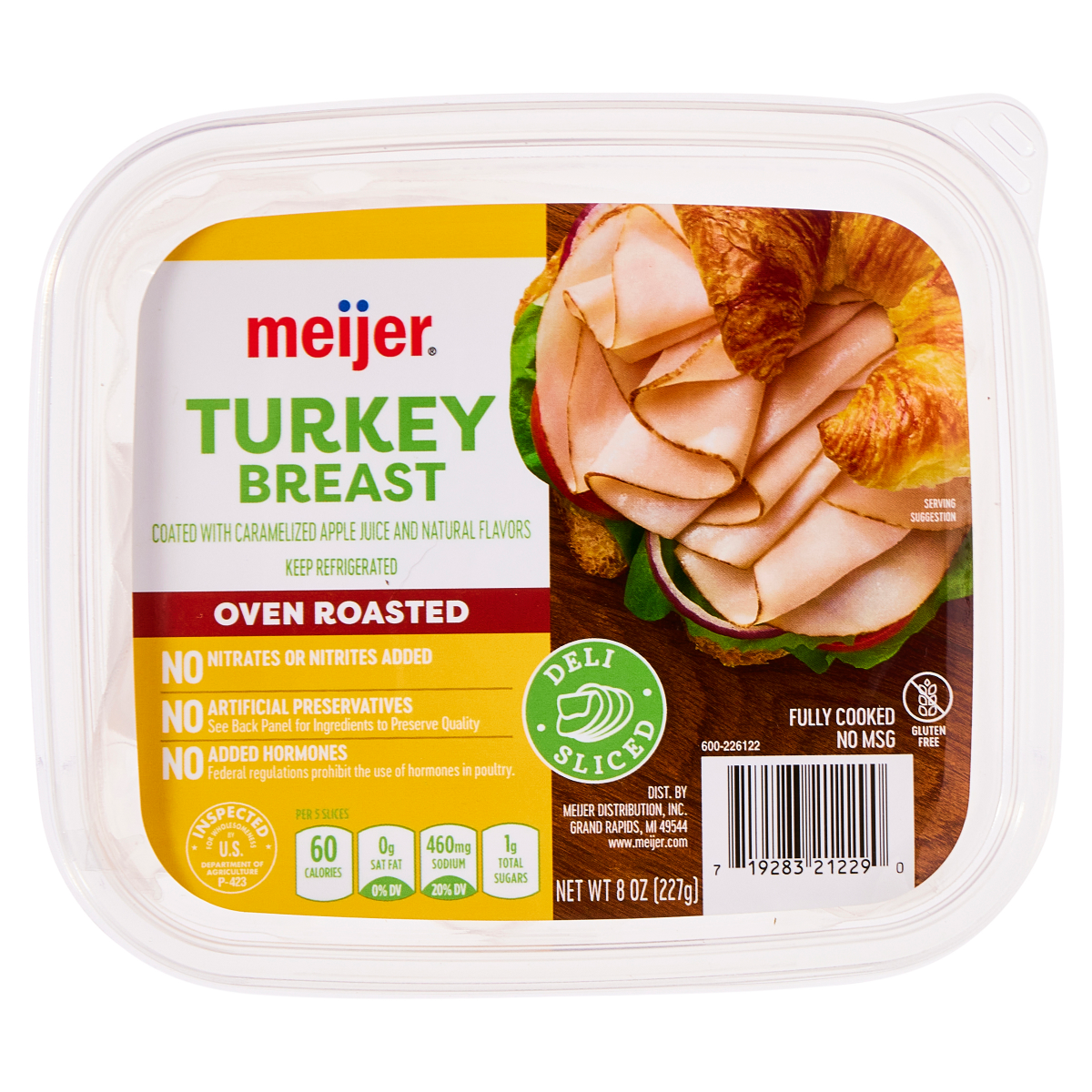 slide 1 of 9, Meijer Oven Roasted Turkey Breast Lunchmeat, 8 oz, 8 oz