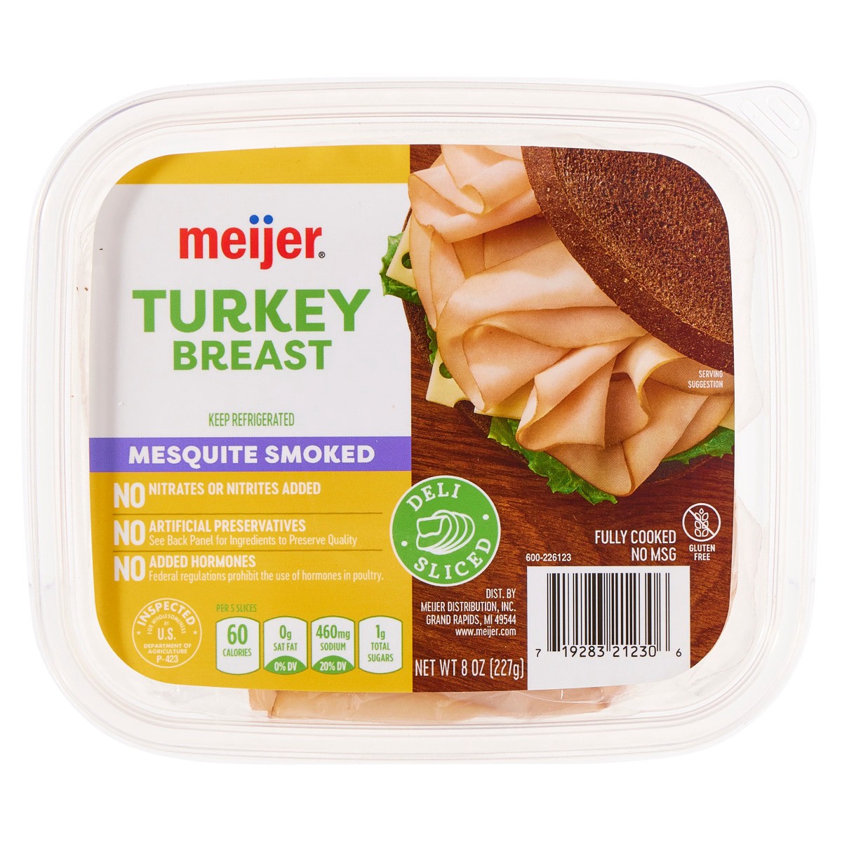 slide 1 of 9, Meijer Mesquite Smoked Turkey Breast Lunchmeat, 8 oz