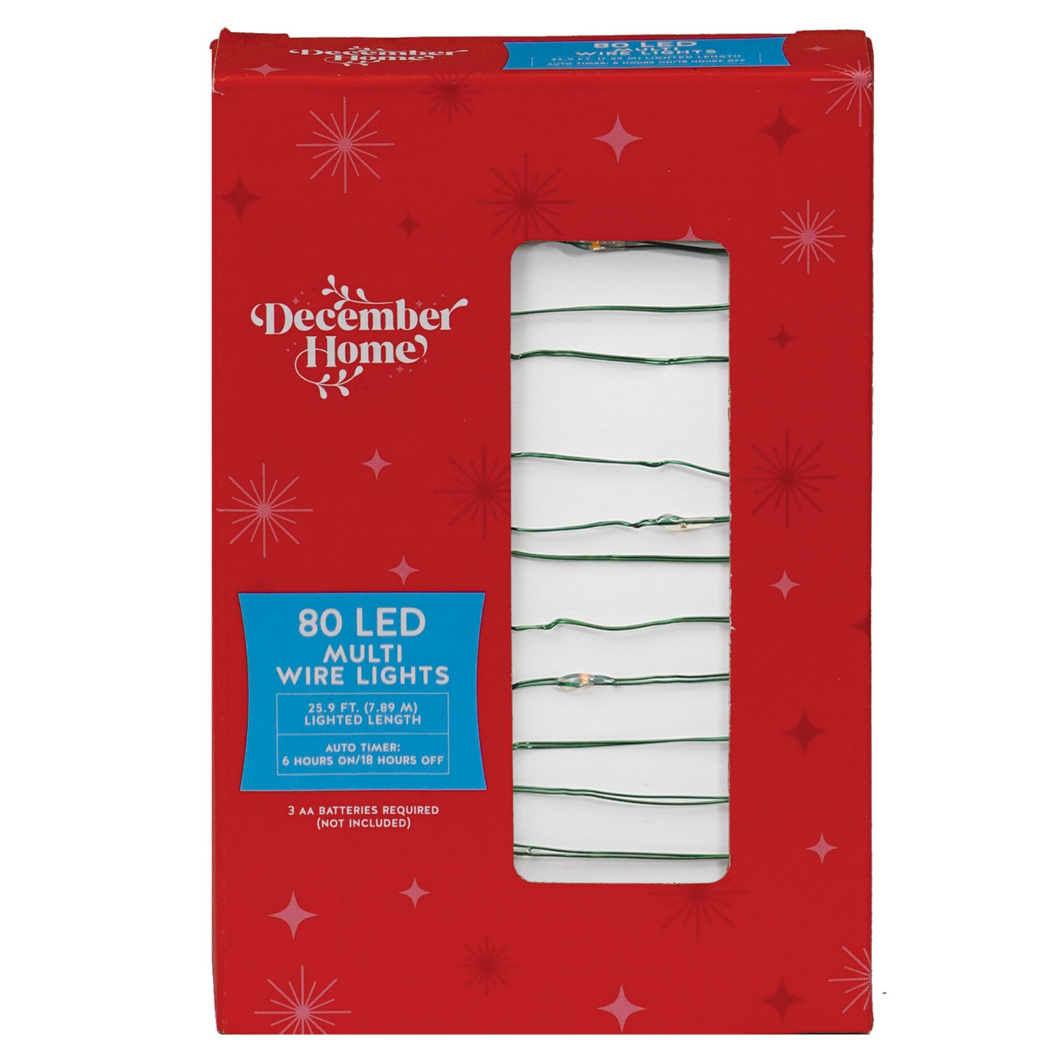 slide 2 of 4, B/O Led Wire Light Set Waterproof With 8 functions., 80 ct