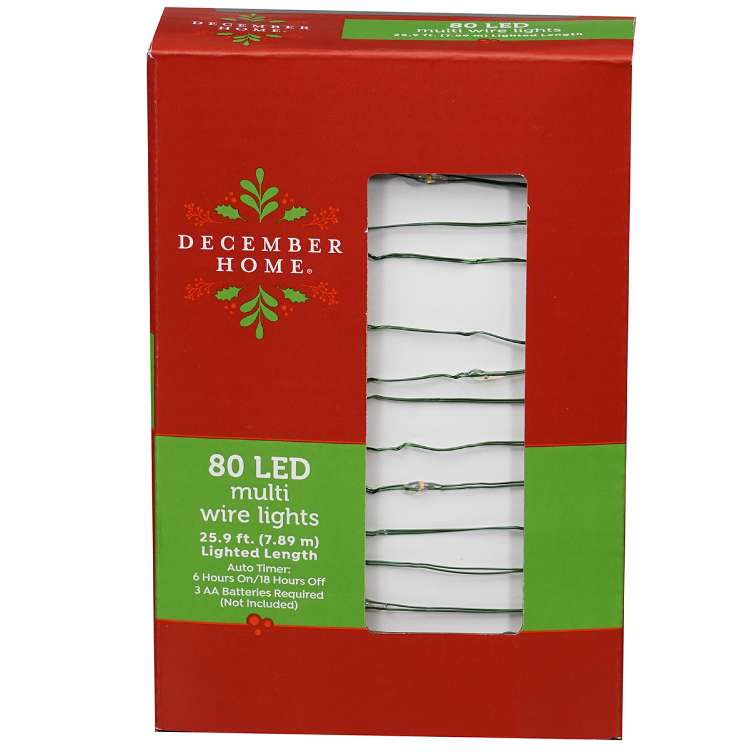 slide 1 of 4, B/O Led Wire Light Set Waterproof With 8 functions., 80 ct