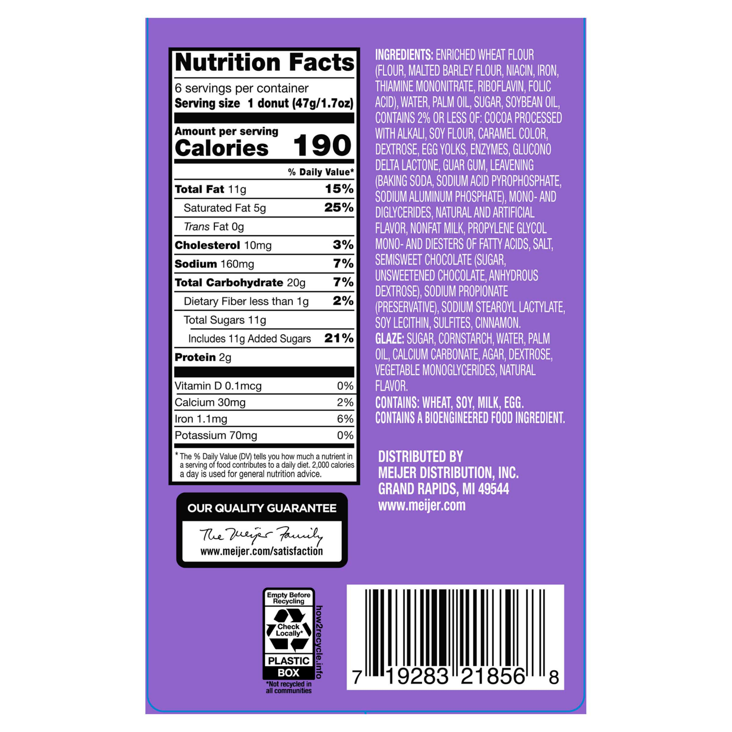 slide 3 of 4, FRESH FROM MEIJER FFM Chocolate Cake Donut 6pk, 6 ct