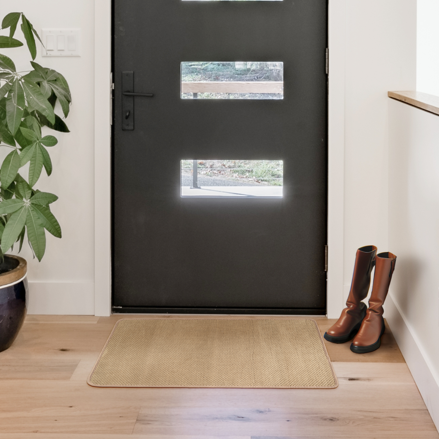 slide 3 of 3, Room & Retreat Performance Jacquard Bath Sheet, 33 in x 65 in, Fossil, 33 x 65 