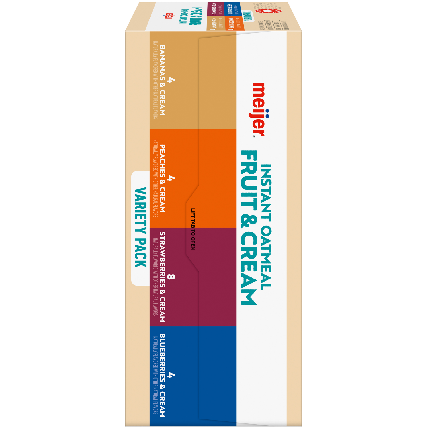 slide 4 of 8, Meijer Instant Oatmeal Fruit & Cream Variety Pack, 20 ct, 20 ct