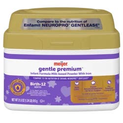 Meijer Gentle Baby Formula Milk-Based Powder with Iron