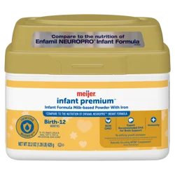 Meijer Infant Milk-Based Baby Formula Powder with Iron