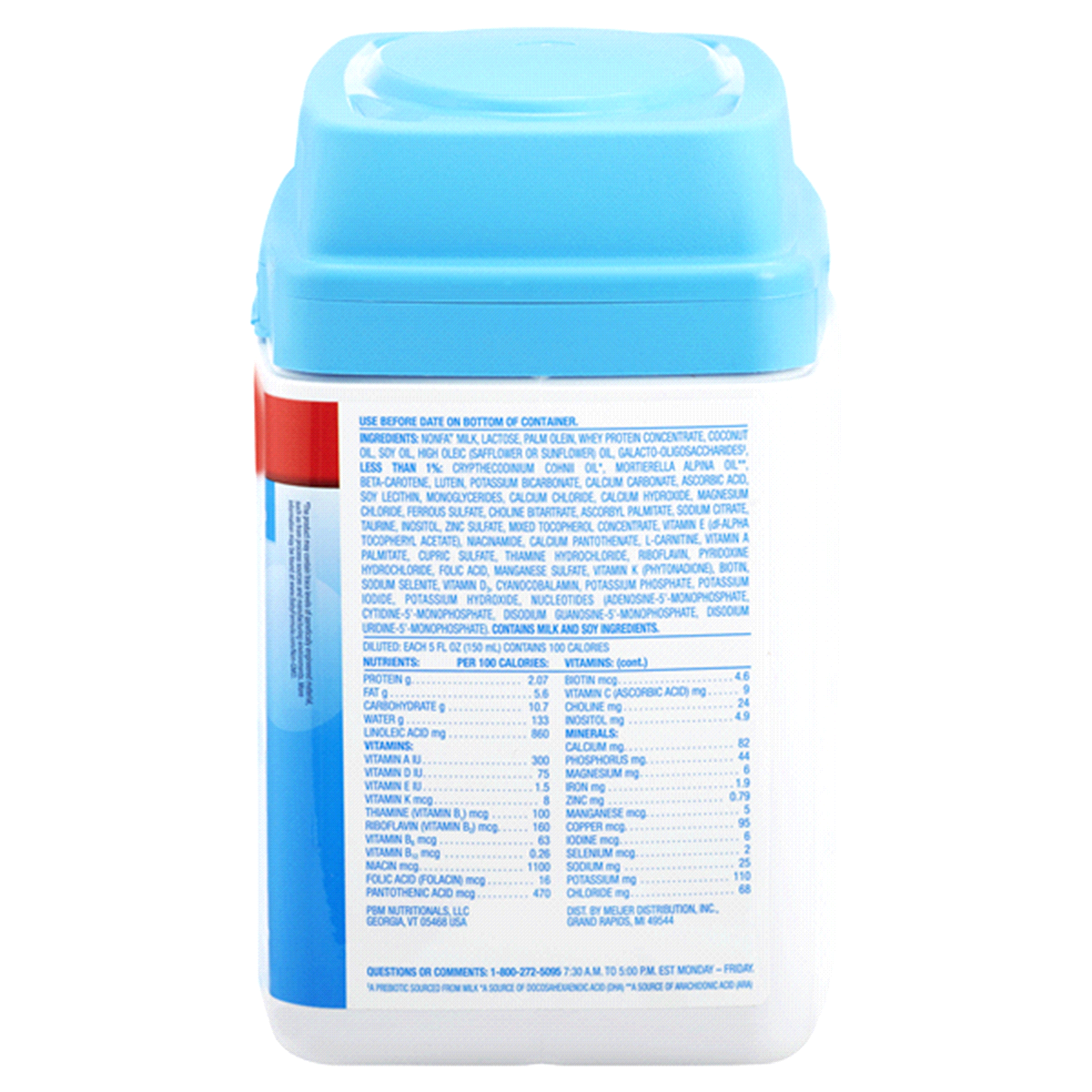 slide 3 of 4, Meijer Meijer, Advantage, Baby Milk-based Powder Infant Formula With Iron, 35 oz