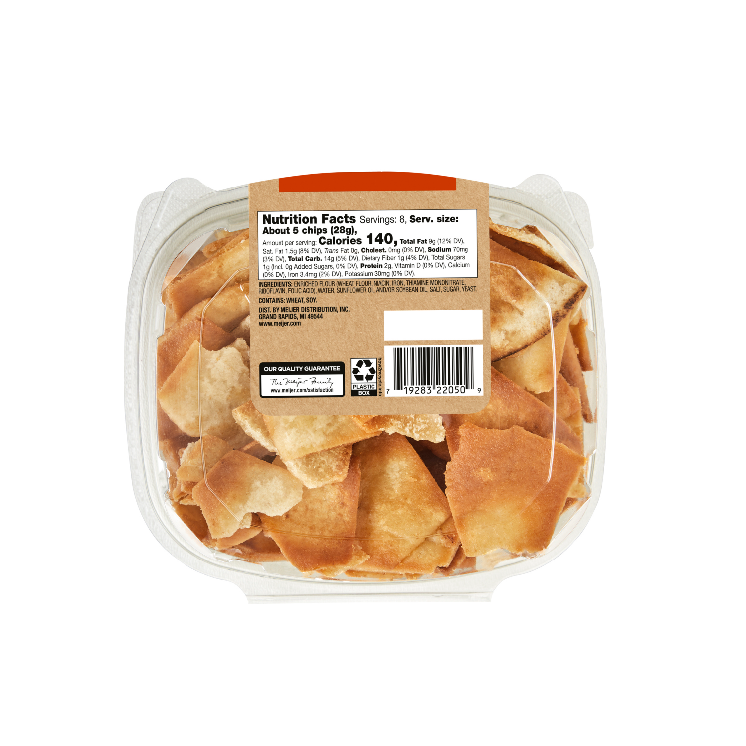 slide 3 of 6, Fresh from Meijer Pita Chips Plain 8 oz, 8 oz