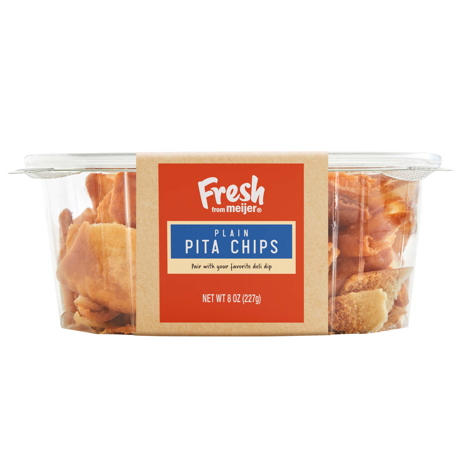 slide 6 of 6, Fresh from Meijer Pita Chips Plain 8 oz, 8 oz