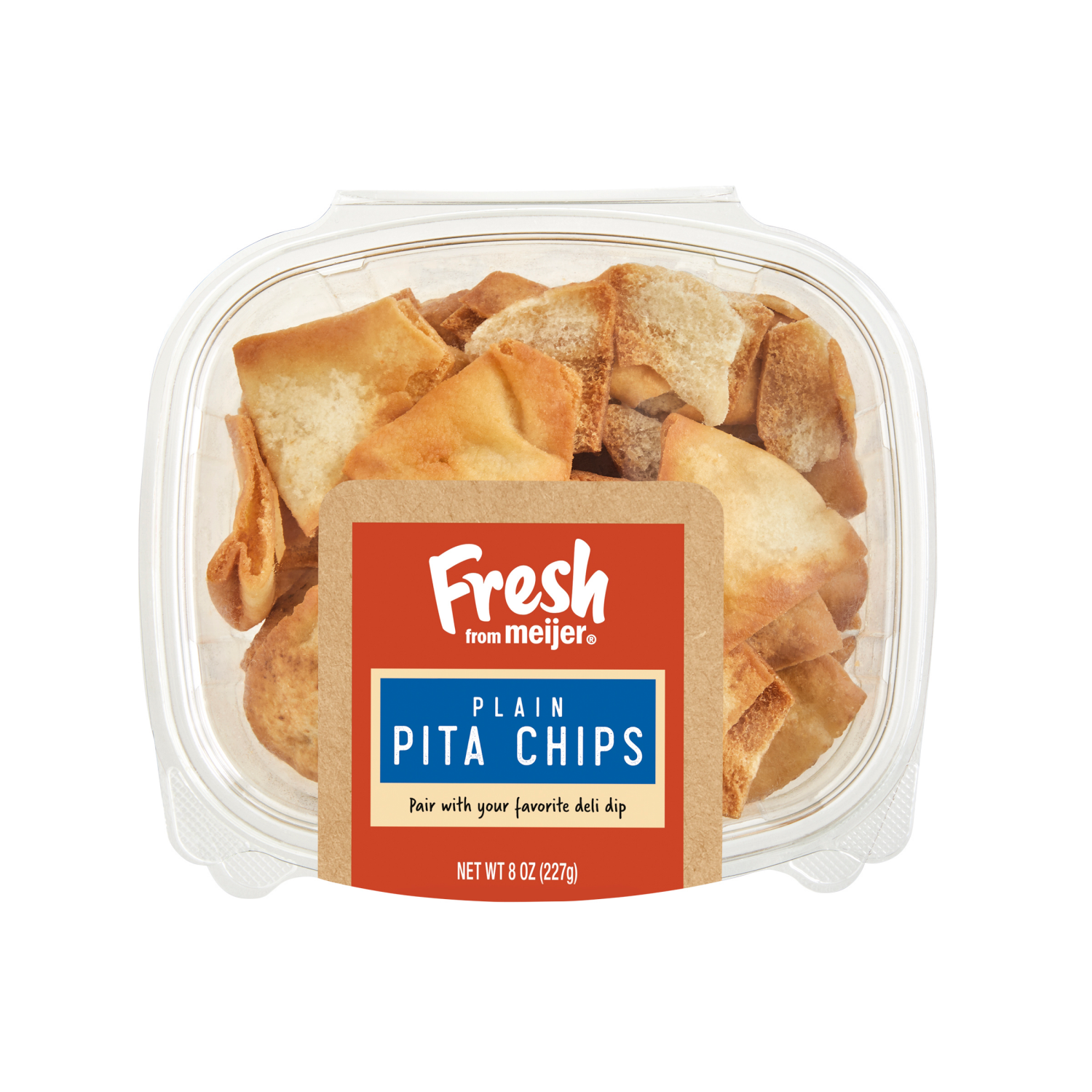 slide 1 of 6, Fresh from Meijer Pita Chips Plain 8 oz, 8 oz