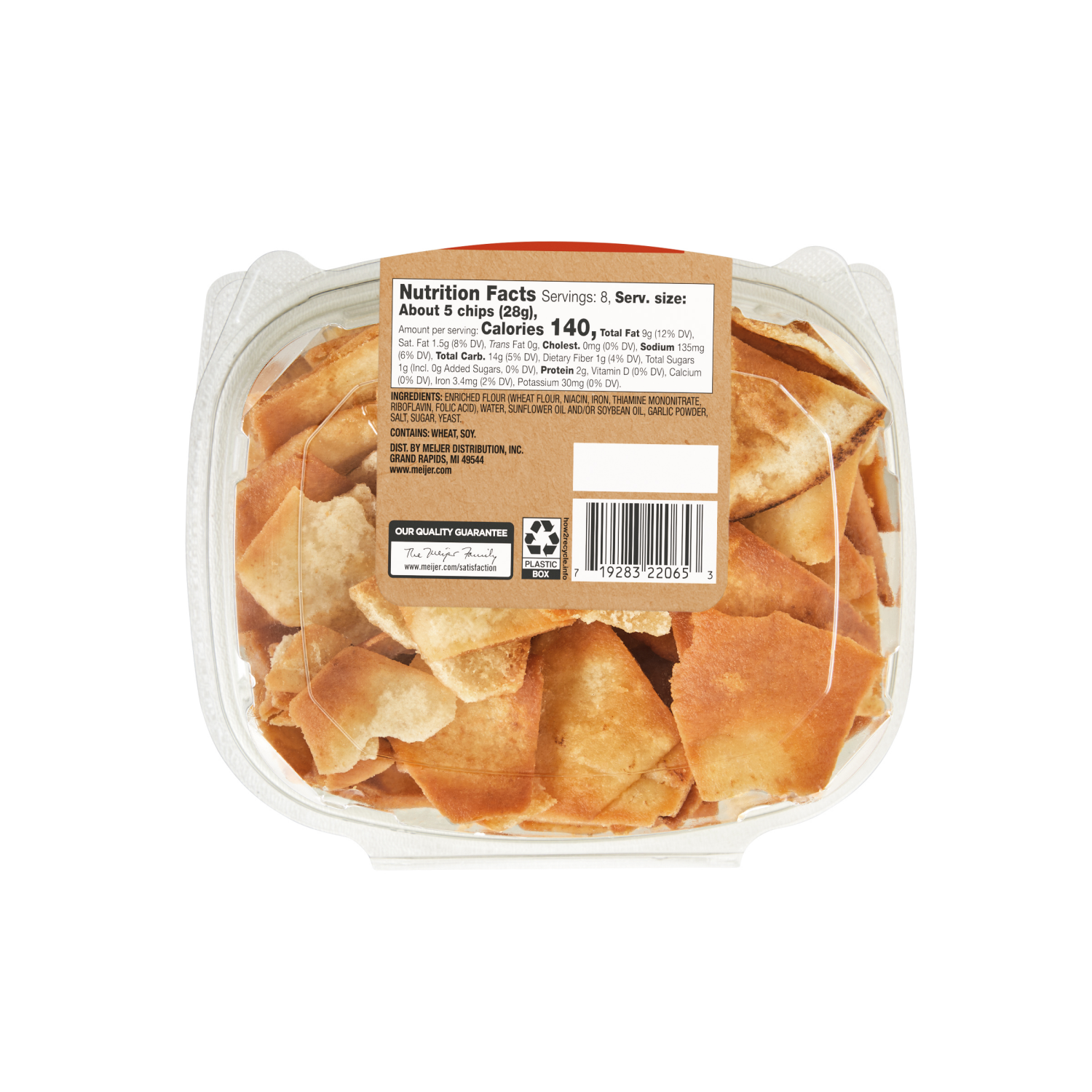 slide 3 of 6, Fresh from Meijer Pita Chips Garlic 8 oz, 8 oz