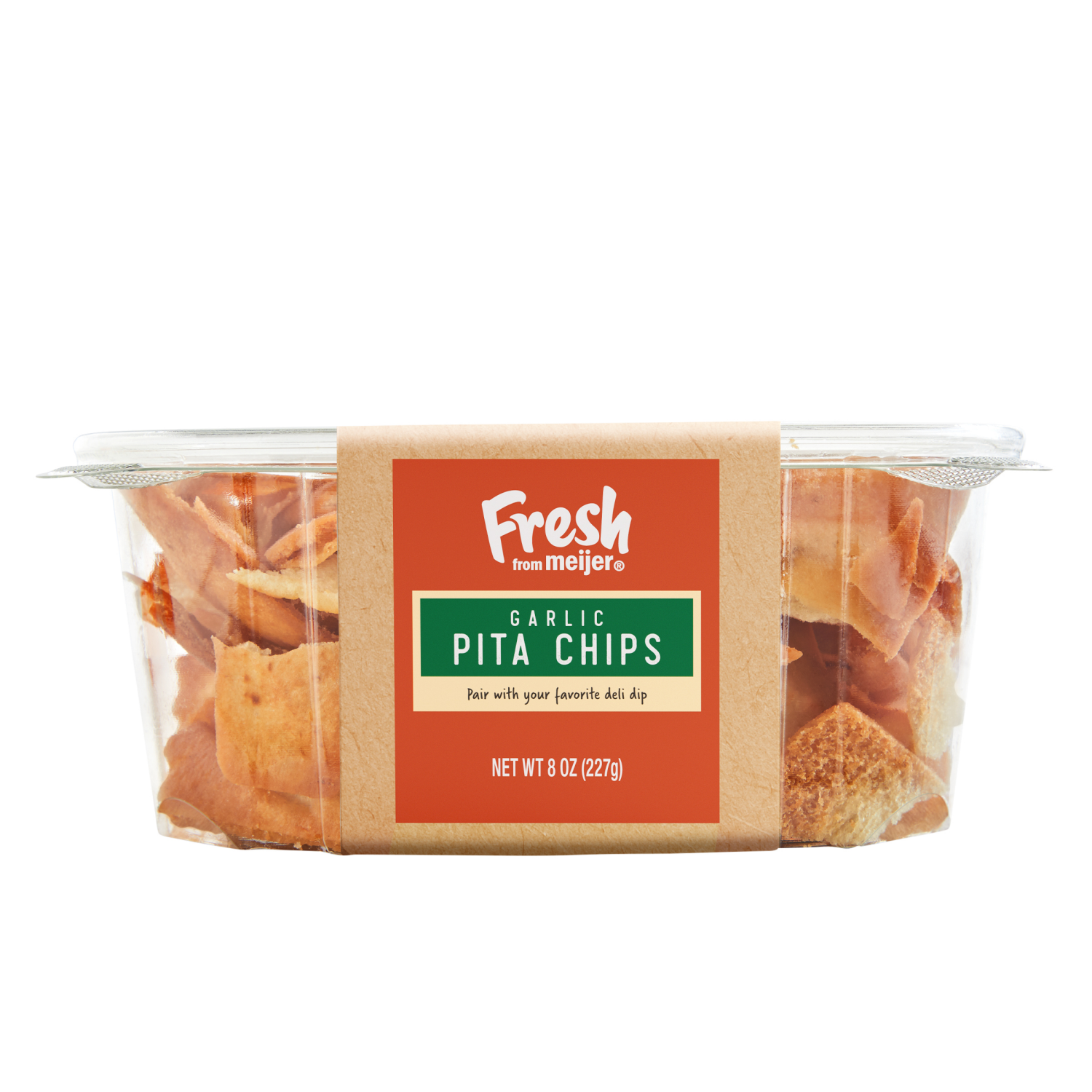 slide 6 of 6, Fresh from Meijer Pita Chips Garlic 8 oz, 8 oz