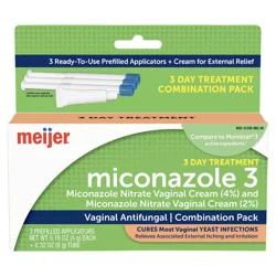 Meijer Miconazole 3 Vaginal Antifungal Cream Combination Pack, 1 ct