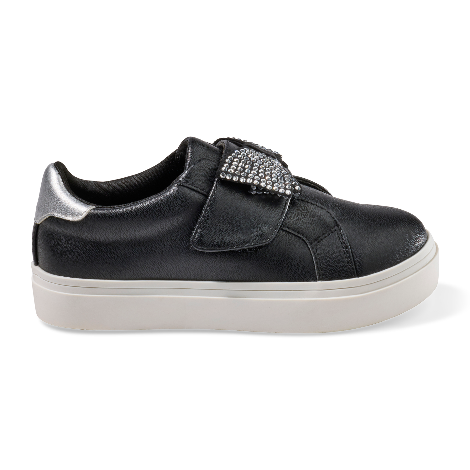 slide 5 of 6, Falls Creek Girls' Naya S Casual Shoe, Black, Size 4, 1 ct