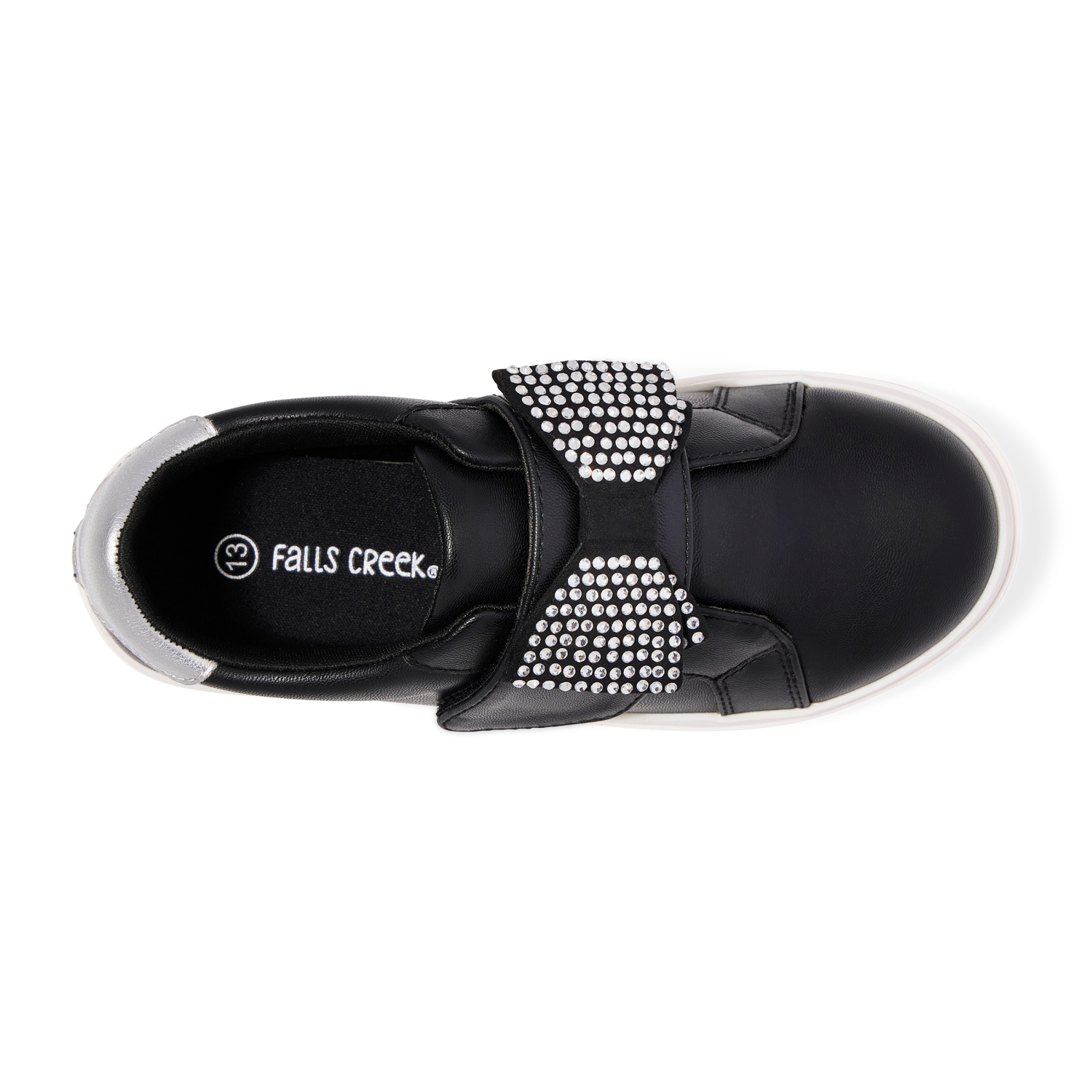 slide 6 of 6, Falls Creek Girls' Naya S Casual Shoe, Black, Size 5, 1 ct