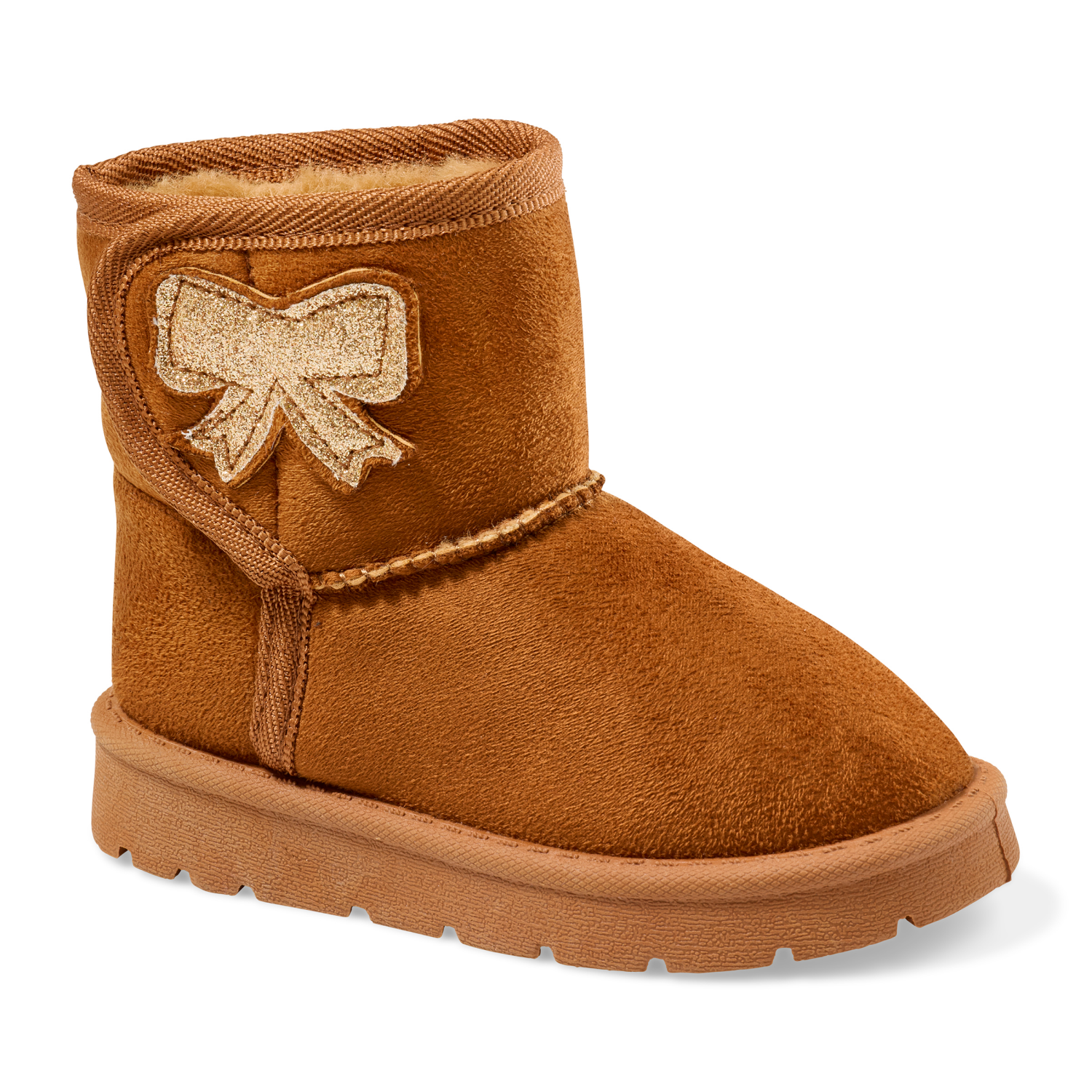 slide 1 of 6, Falls Creek Kids Toddler Girls' Sparklie R Fashion Boot, Cognac, Size 10, 1 ct