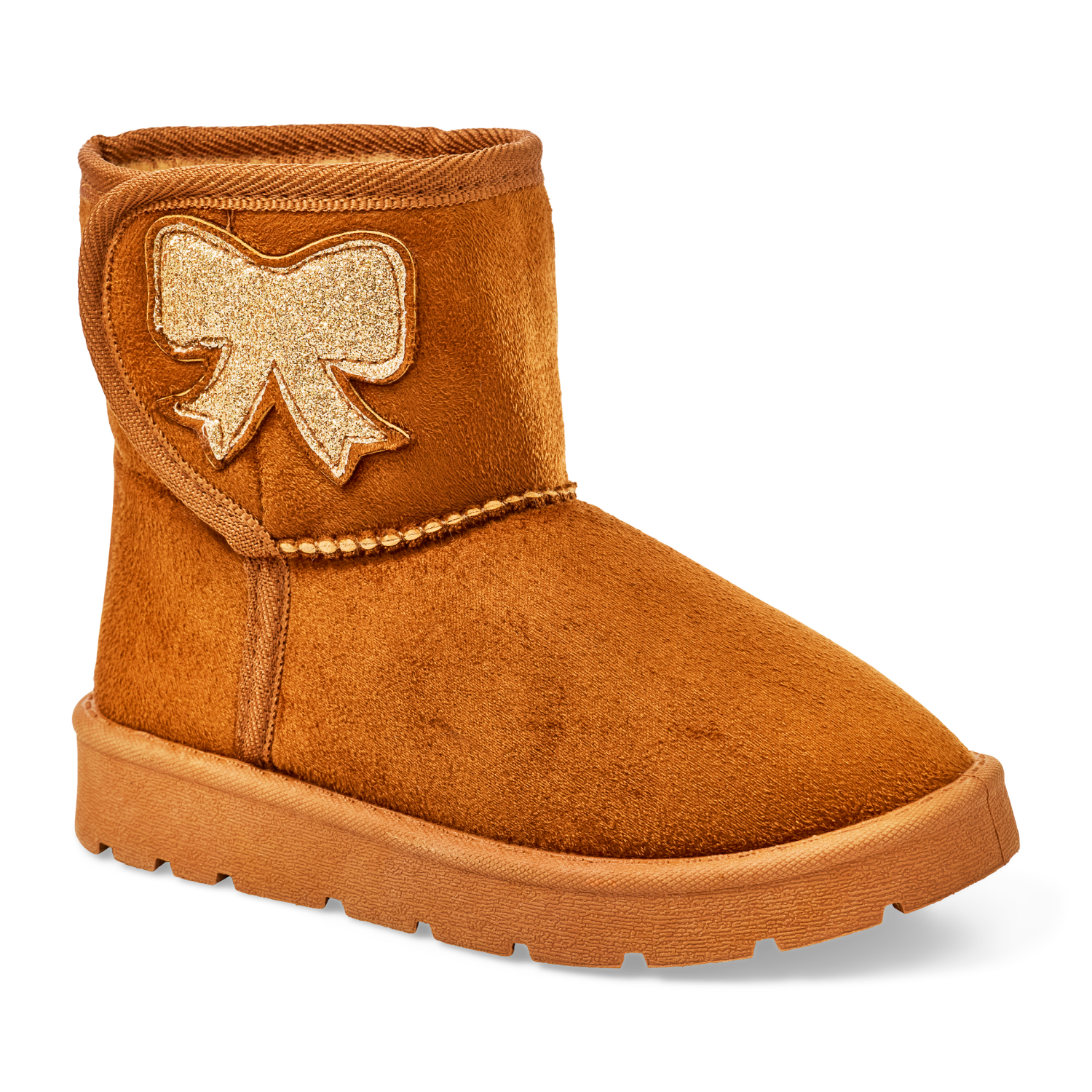 slide 1 of 6, Falls Creek Girls' Sparklie S Fashion Boot, Cognac, Size 2, 1 ct