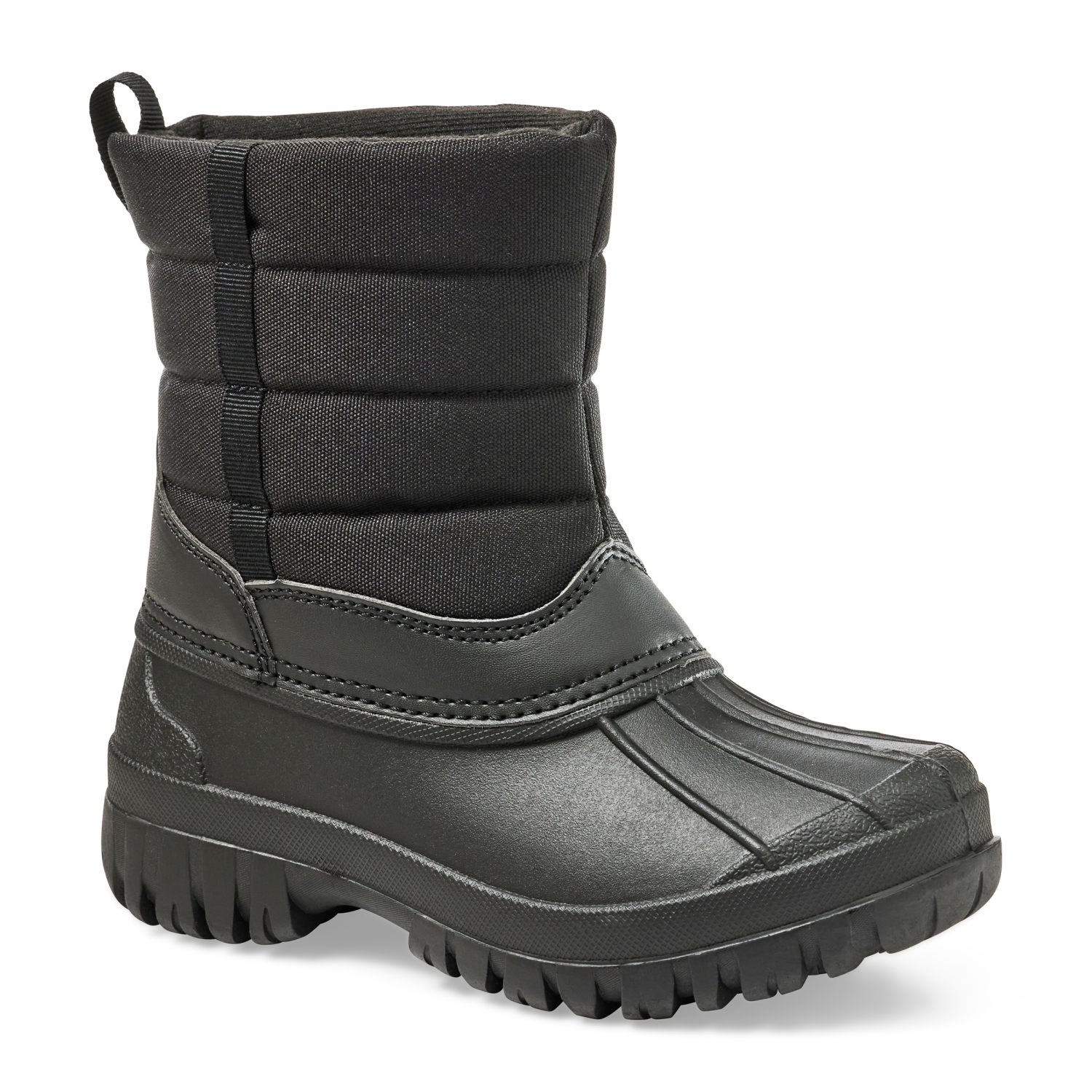 slide 1 of 6, Falls Creek Boys' Snowpack Winter Boot, Black, Size 4, 1 ct