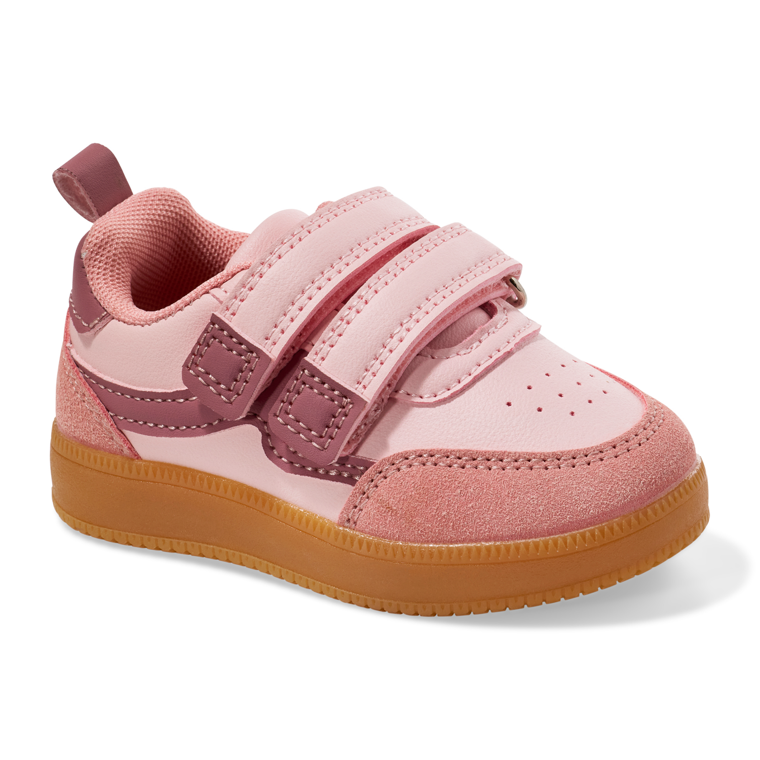 slide 1 of 6, Lullaby Lane Girl Strap Sneaker, Pink, Size 4, Size 4