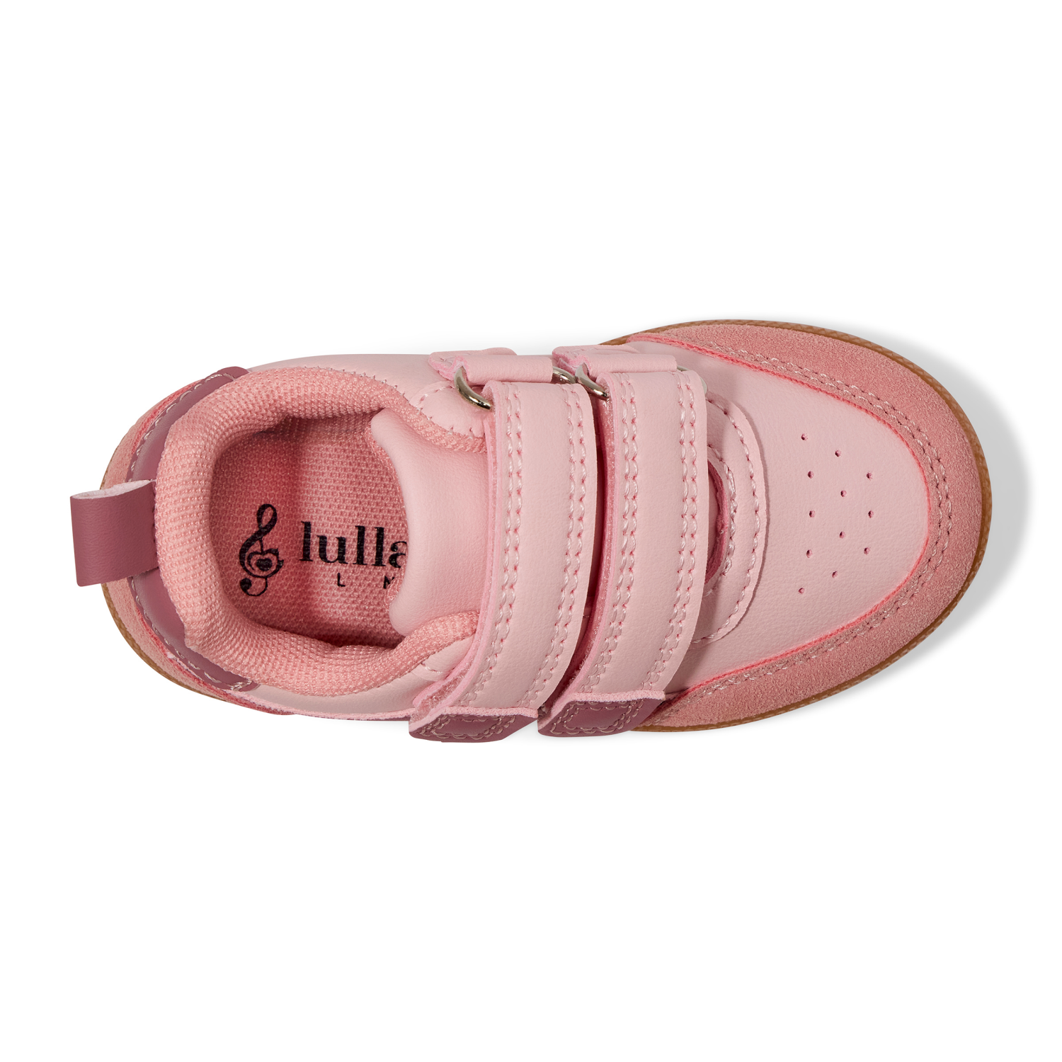 slide 6 of 6, Lullaby Lane Girl Strap Sneaker, Pink, Size 5, Size 5