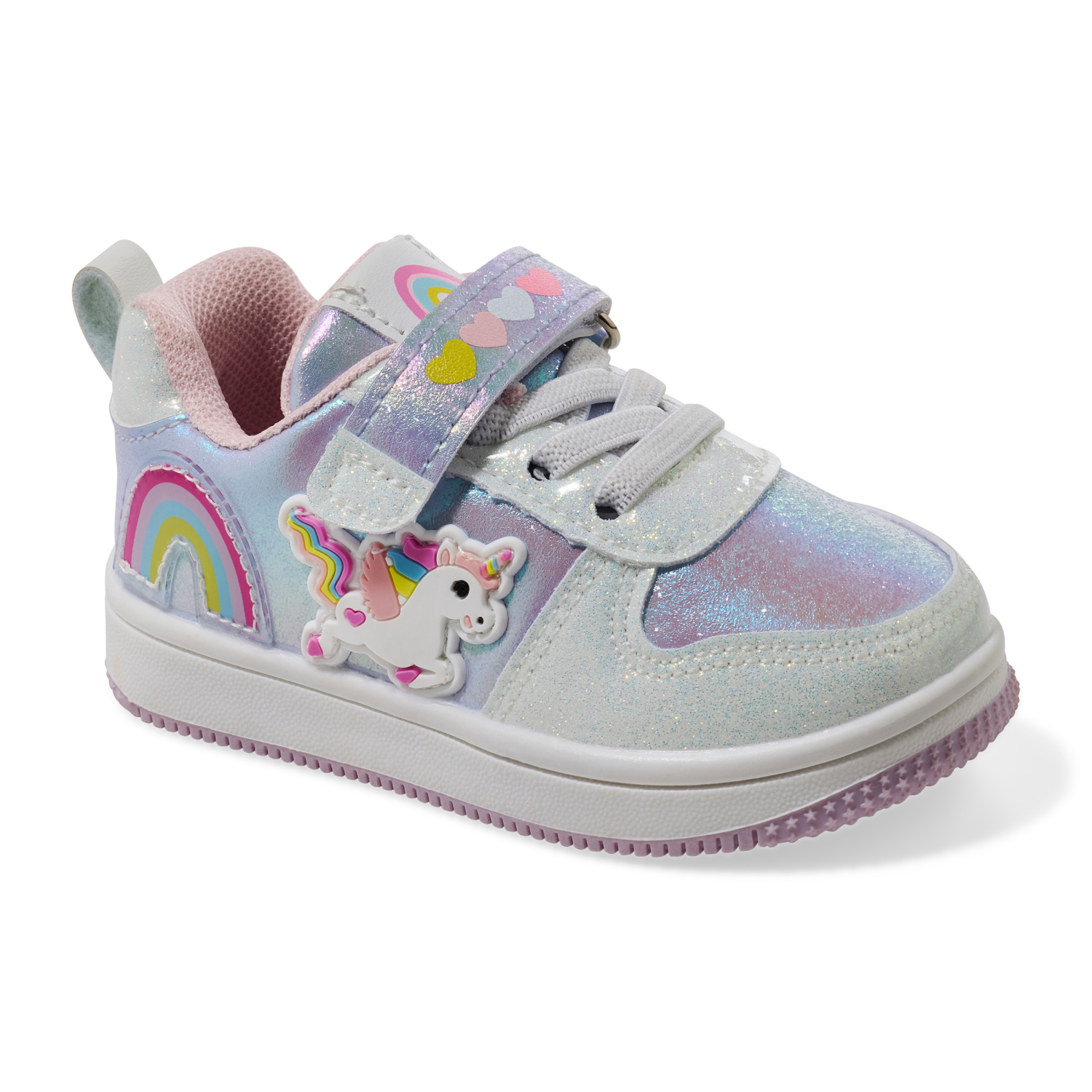 slide 1 of 6, Lullaby Lane Girl Unicorn Sneaker, Purple, Size 4, Size 4