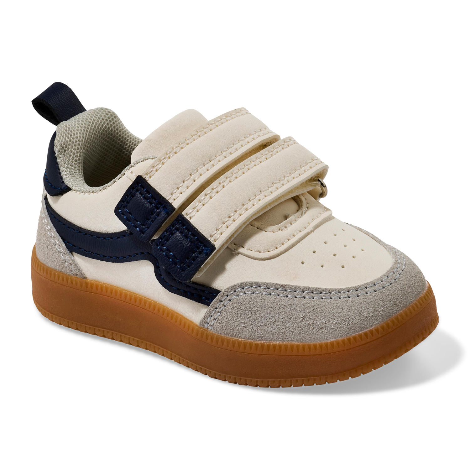 slide 1 of 6, Lullaby Lane Boy Strap Sneaker, White, Size 4, Size 4