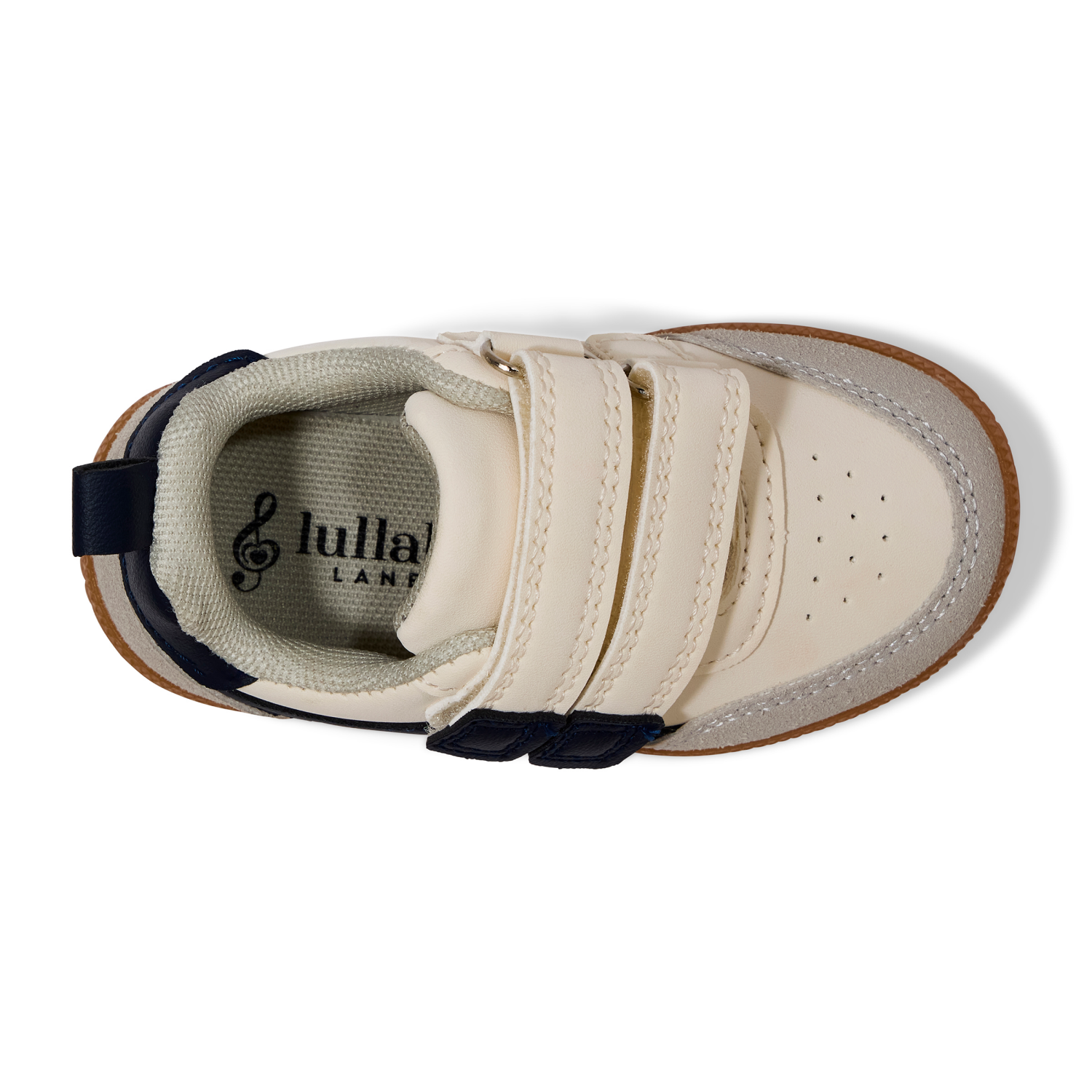 slide 6 of 6, Lullaby Lane Boy Strap Sneaker, White, Size 6, Size 6