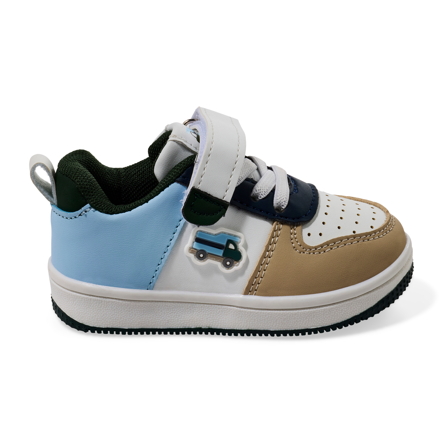 slide 5 of 6, Lullaby Lane Boy Truck Sneaker, White, Size 6, Size 6