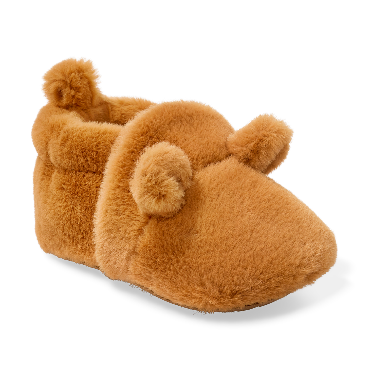 slide 1 of 6, Lullaby Lane Ears Bootie, Brown, Size 4, Size 4