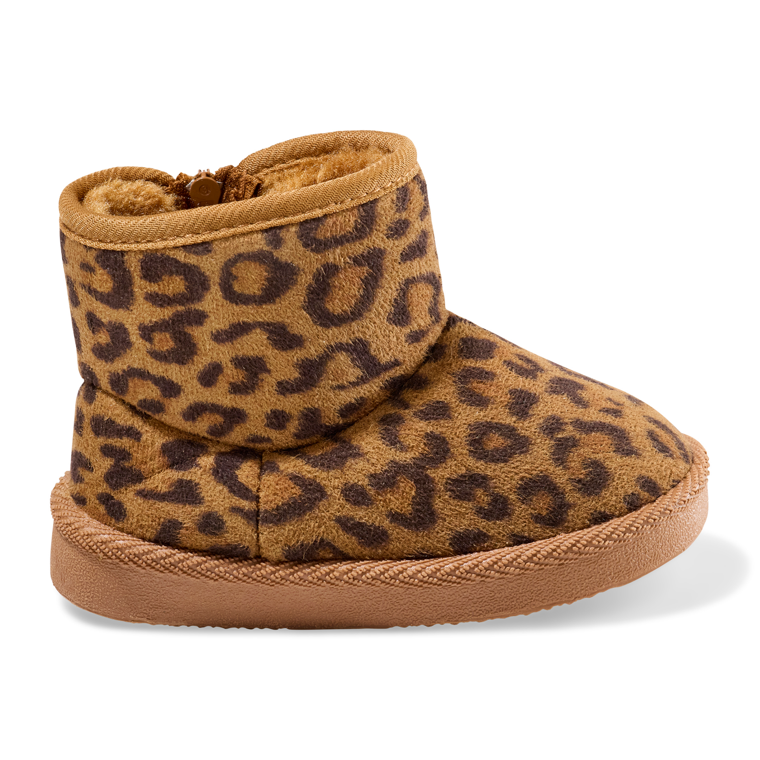 slide 5 of 6, Lullaby Lane Girl Leopard Boot, Brown, Size 3, Size 3