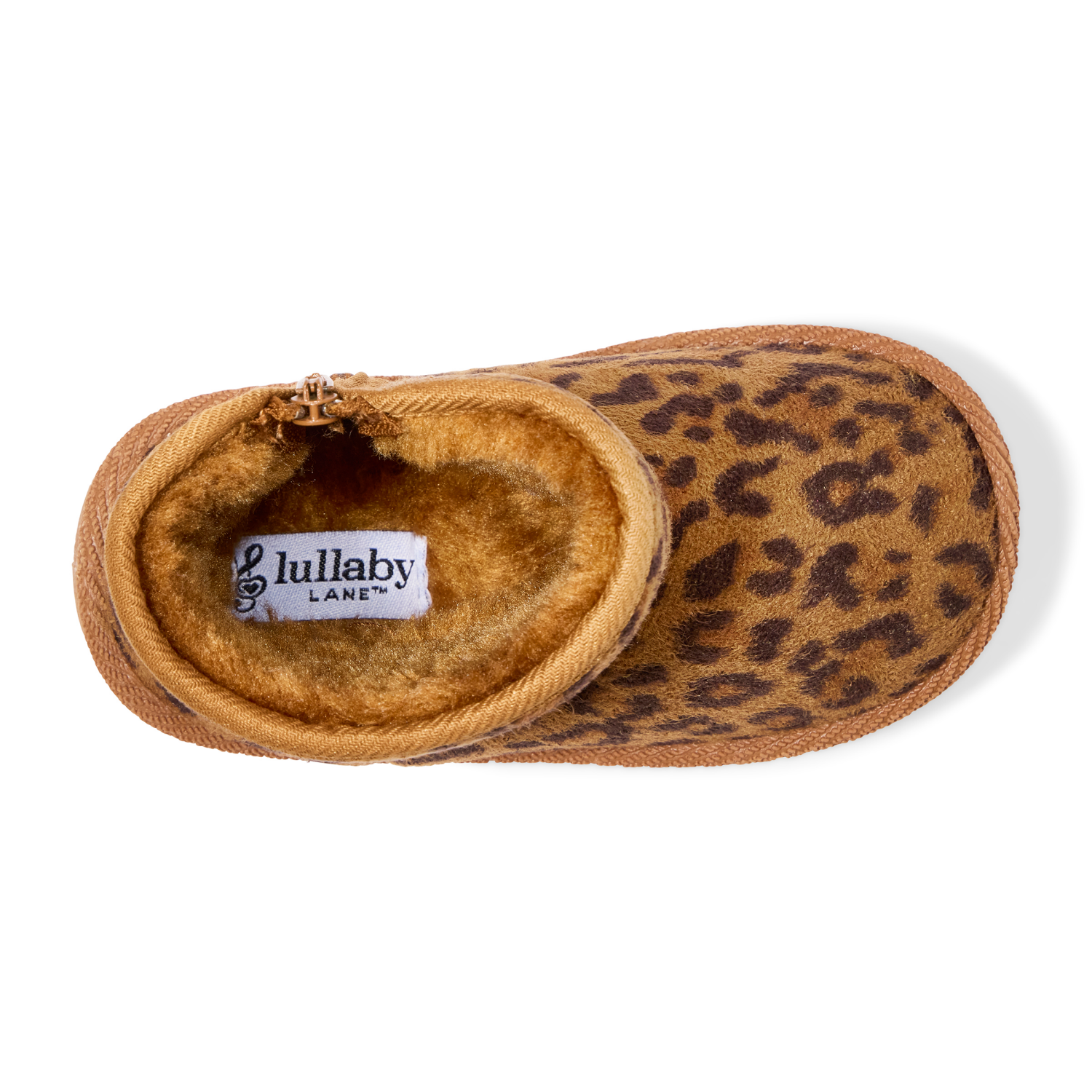 slide 6 of 6, Lullaby Lane Girl Leopard Boot, Brown, Size 3, Size 3