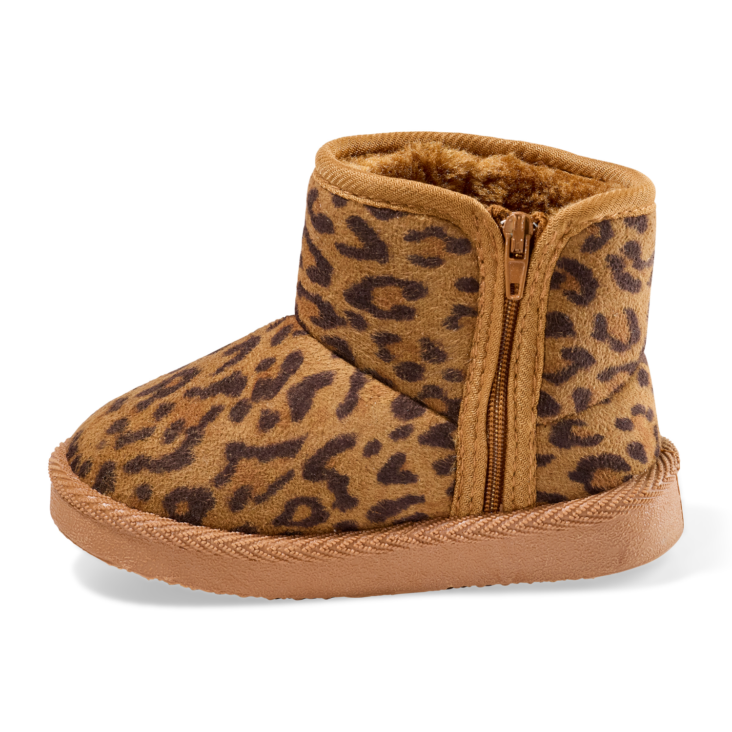 slide 4 of 6, Lullaby Lane Girl Leopard Boot, Brown, Size 4, Size 4