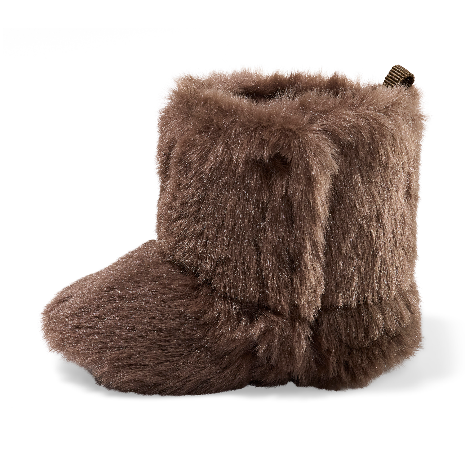 slide 4 of 6, Lullaby Lane Fur Bootie, Brown, Size 4, Size 4