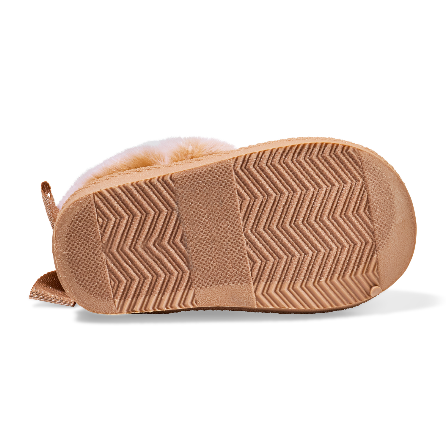 slide 3 of 6, Lullaby Lane Girl Bow Slipper, Tan, Size 3, Size 3