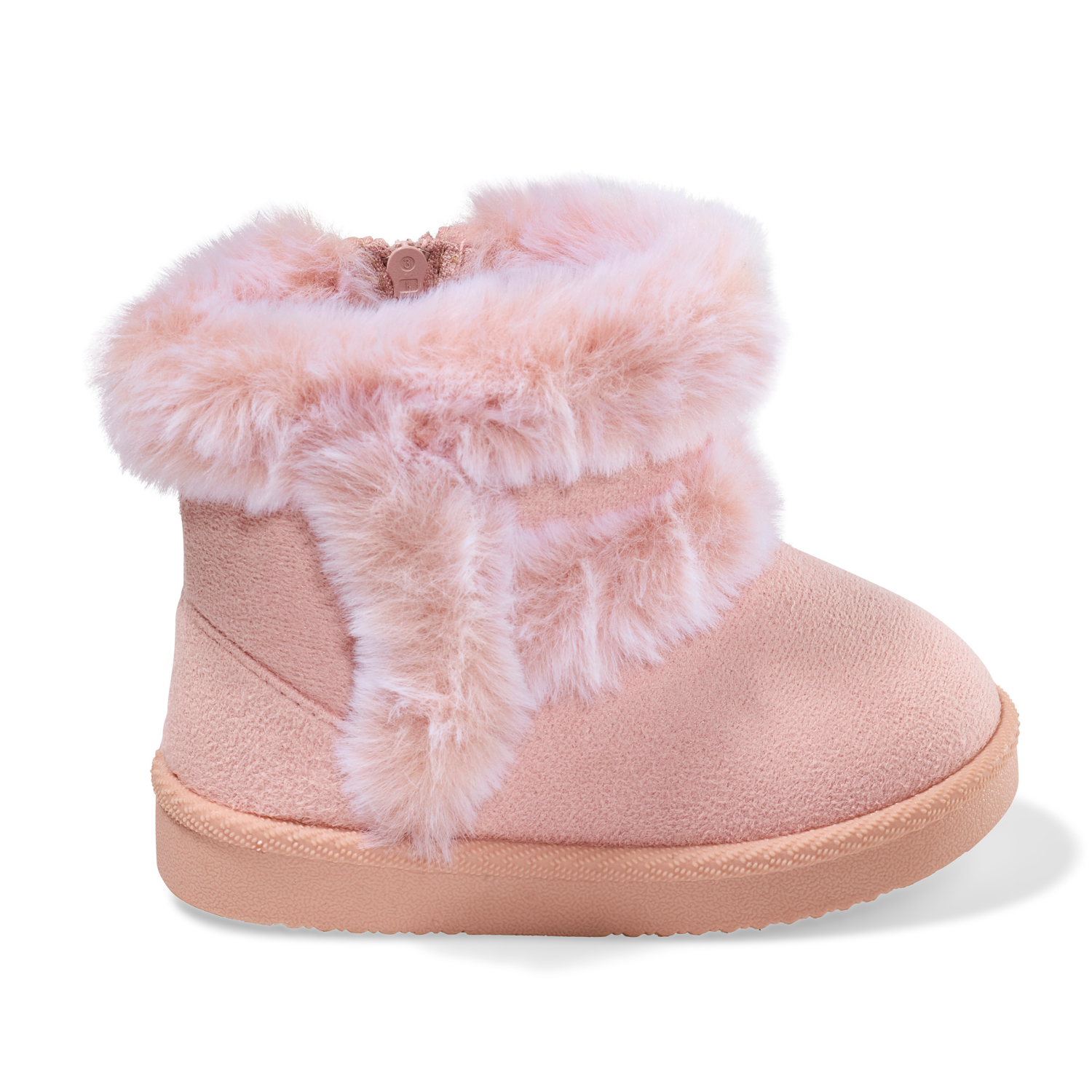 slide 5 of 6, Lullaby Lane Girl Fur Trim Boot, Pink, Size 3, Size 3