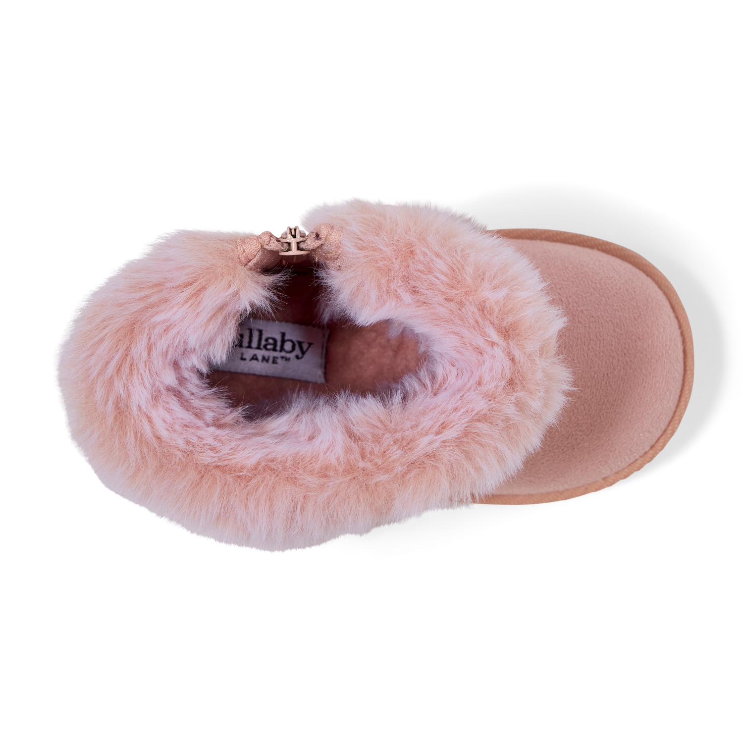 slide 6 of 6, Lullaby Lane Girl Fur Trim Boot, Pink, Size 4, Size 4