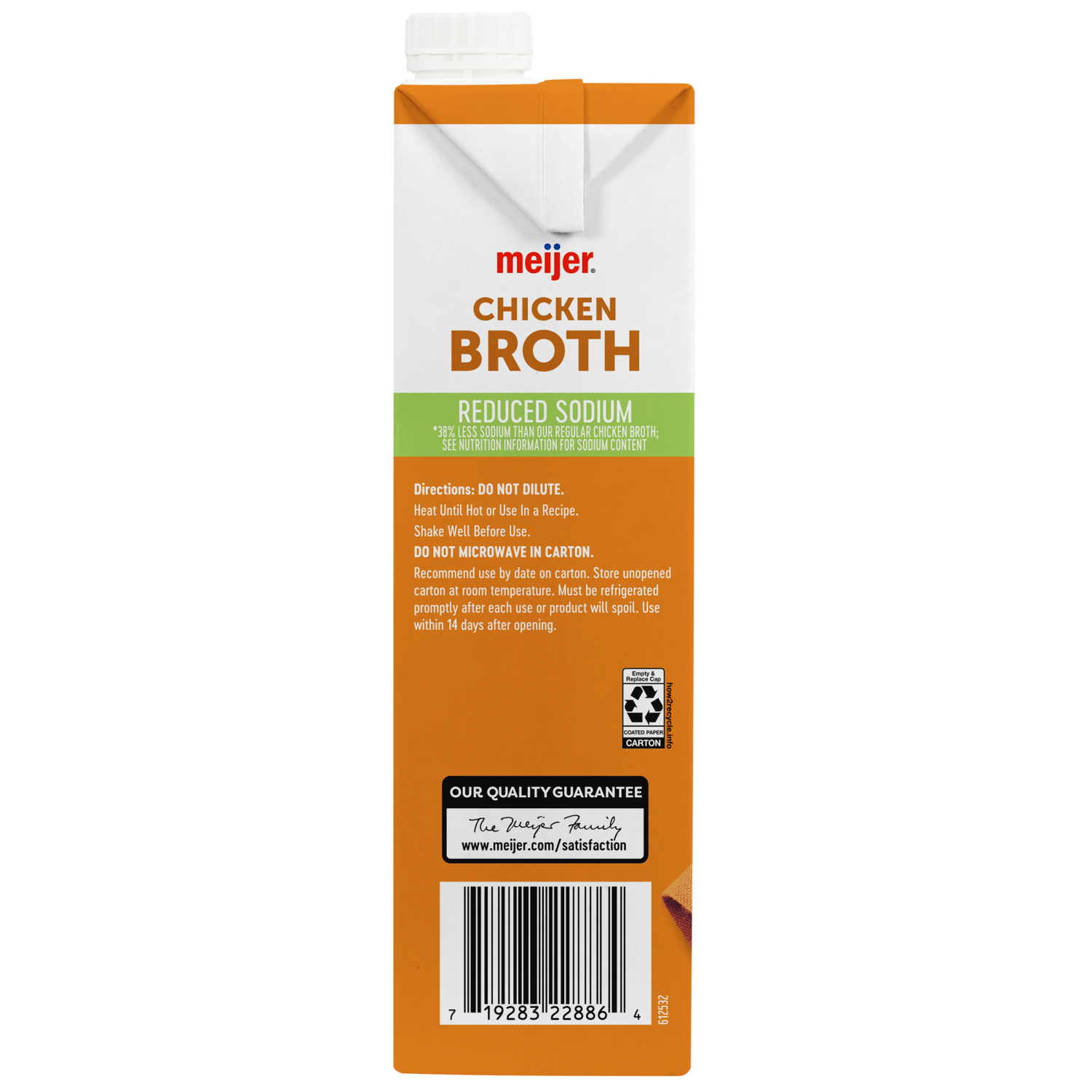 slide 2 of 3, Meijer Reduced Sodium Fat Free Chicken Broth, 32 oz, 32 oz