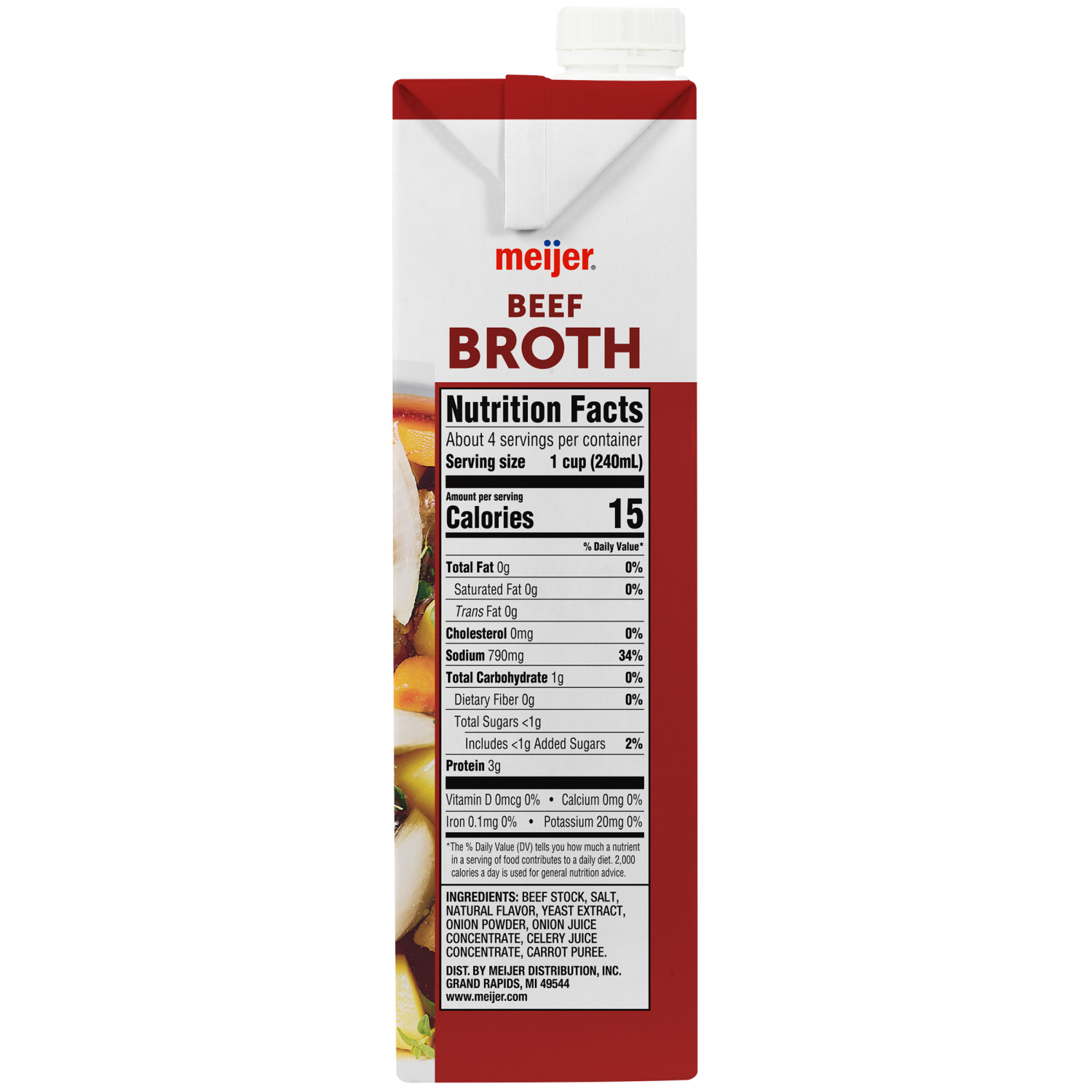 slide 4 of 4, Meijer Beef Broth, 32 oz