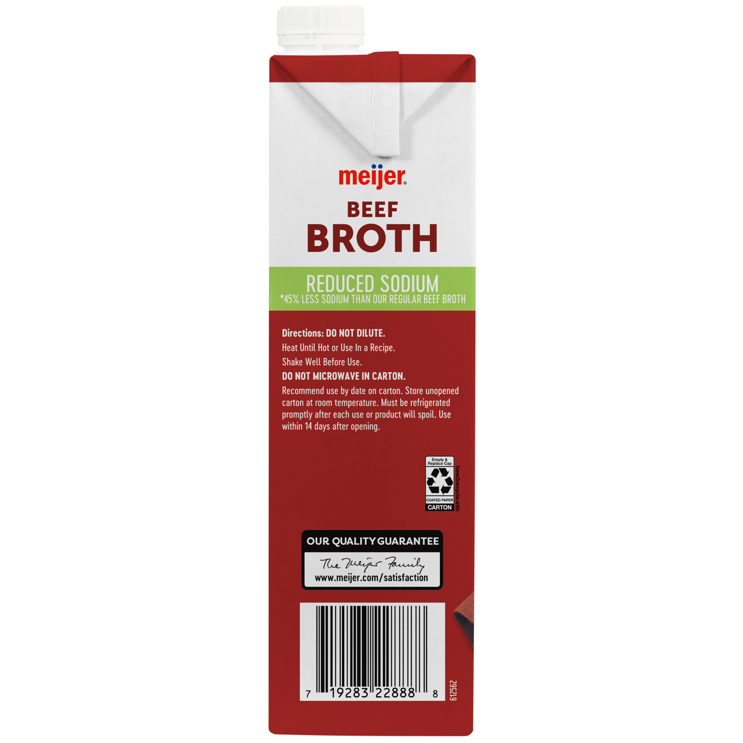 slide 2 of 3, Meijer Reduced Sodium Beef Broth- 32 oz, 32 oz