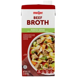 Meijer Reduced Sodium Beef Broth- 32 oz