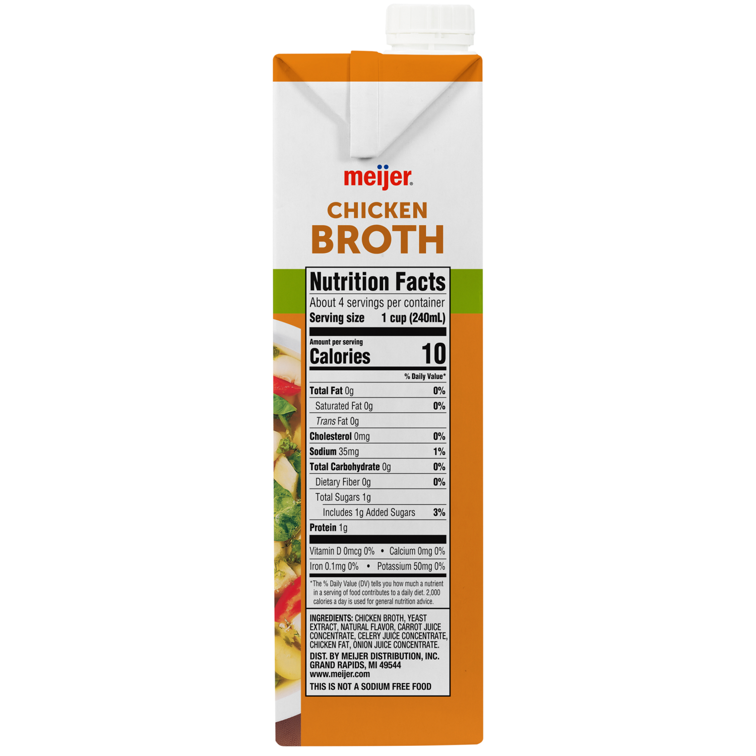 slide 3 of 3, Meijer Unsalted Chicken Broth, 32 oz, 32 oz