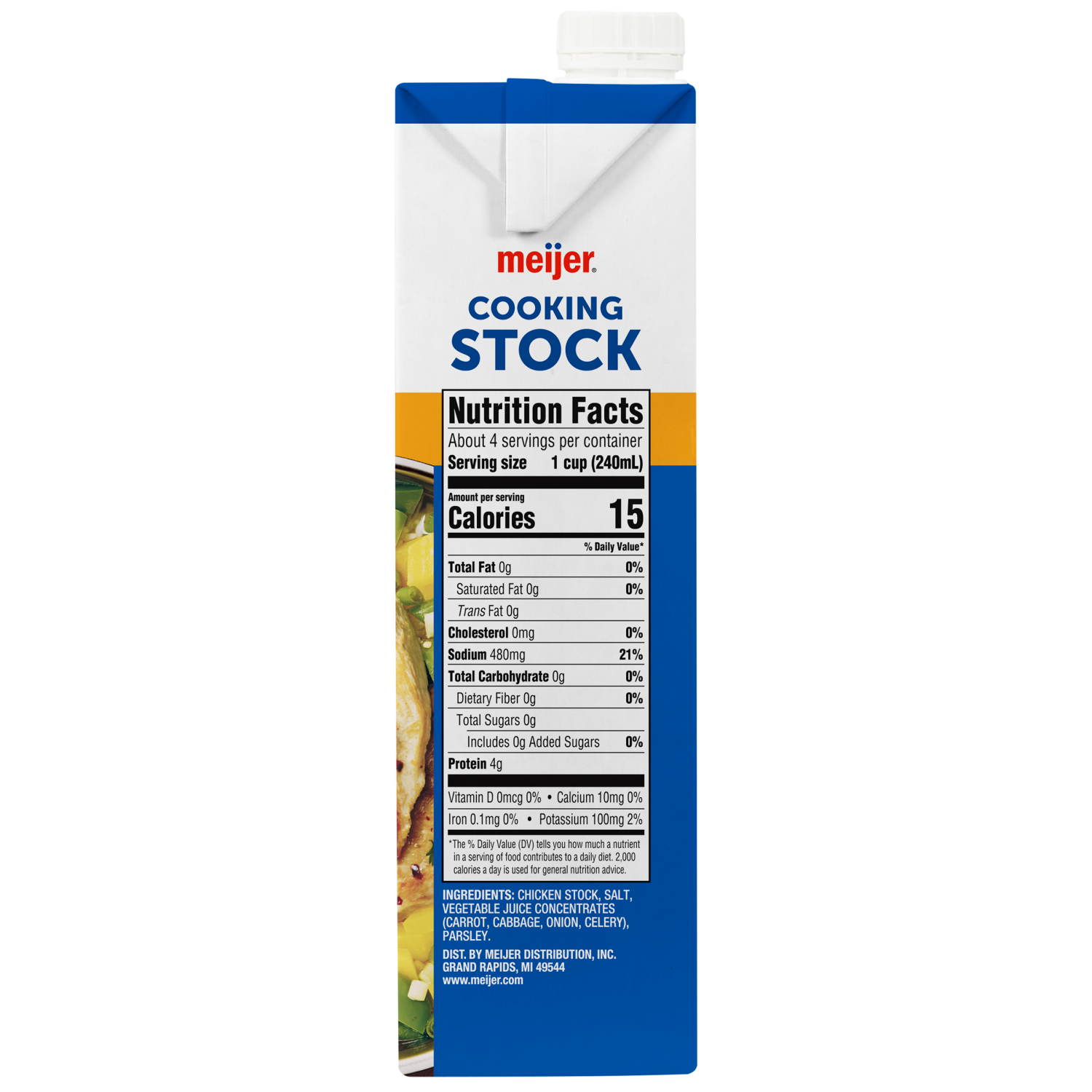 slide 3 of 3, Meijer Chicken Stock, 32 oz