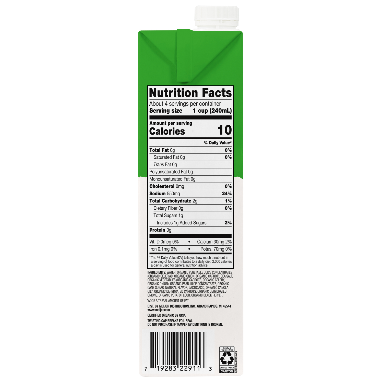 slide 3 of 3, True Goodness Organic Vegetable Broth, 32 oz, 32 oz