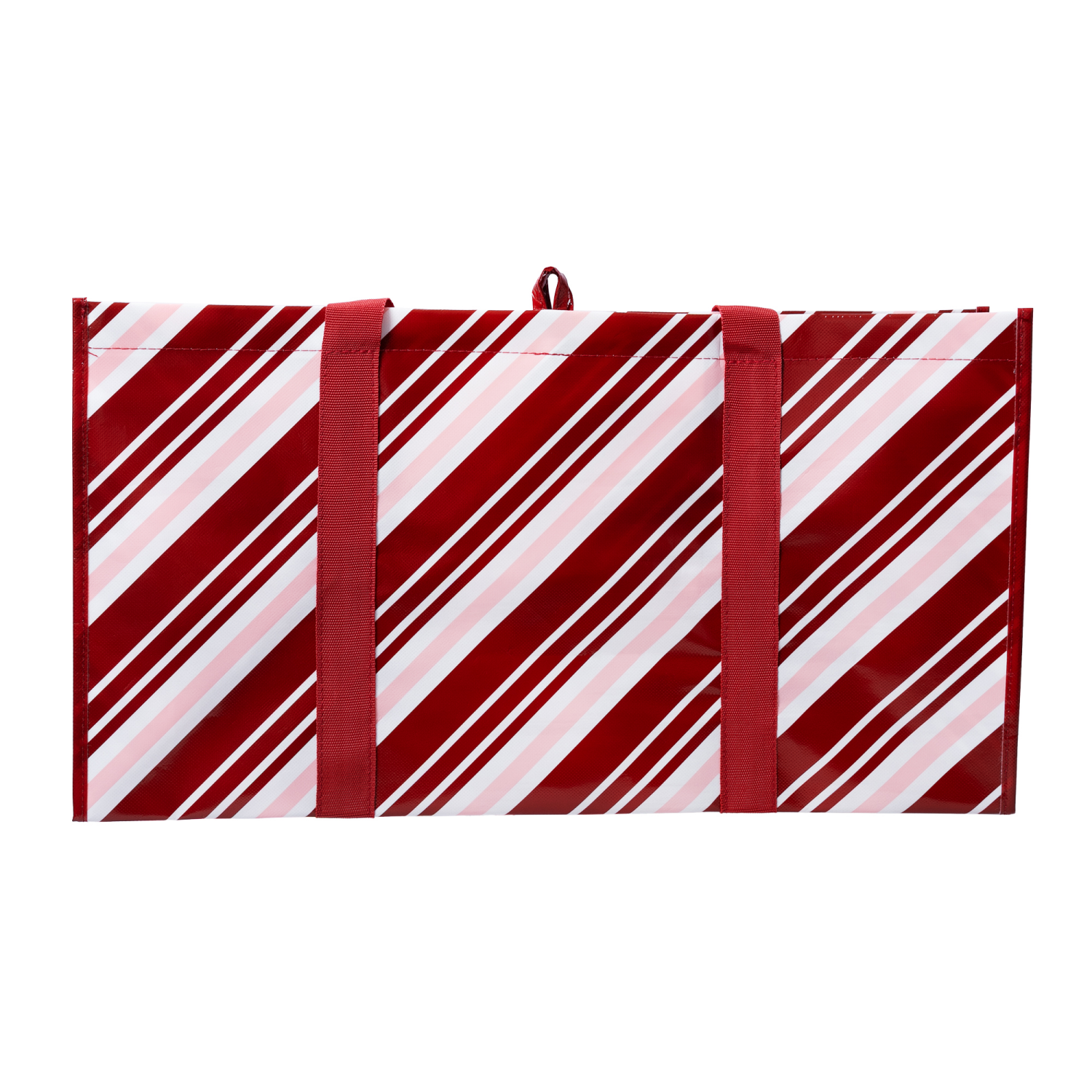 slide 3 of 3, December Home Large Utility Tote Candycane, 1 ct