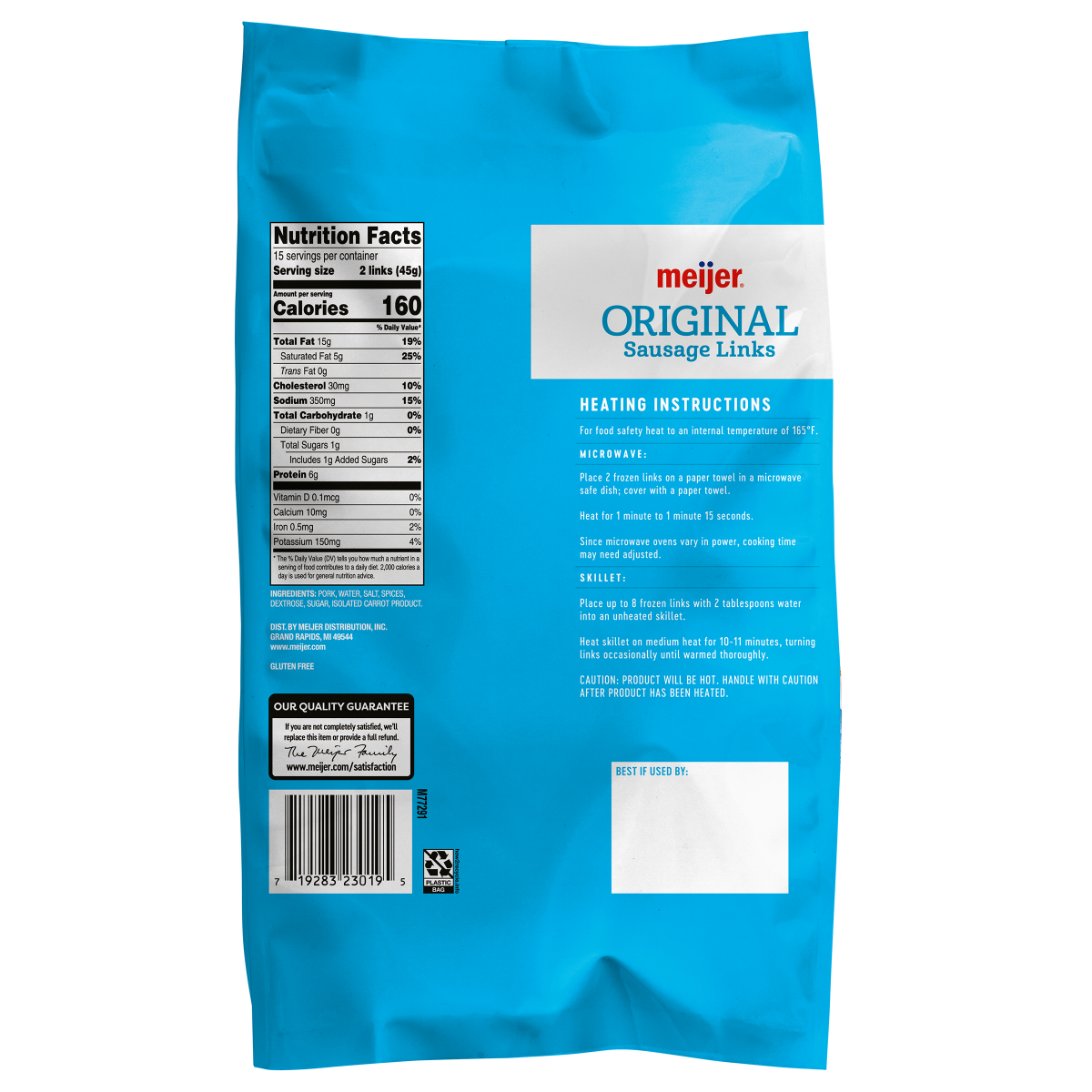 slide 2 of 2, MEIJER PRE-COOKED ORIGINAL PORK LINKS, 24 oz