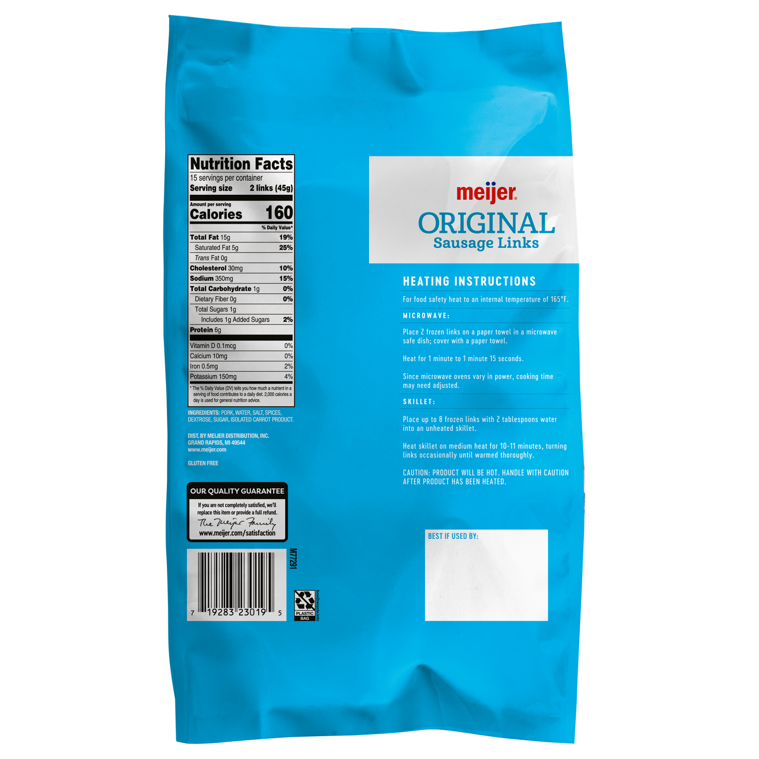 slide 2 of 2, MEIJER PRE-COOKED ORIGINAL PORK LINKS, 24 oz