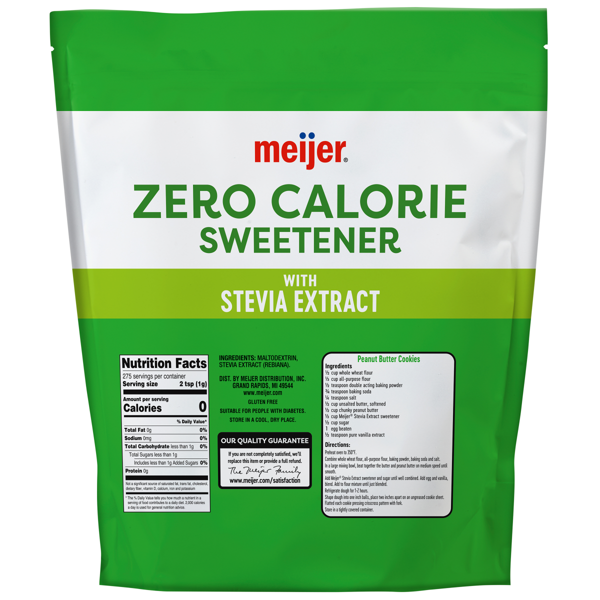 slide 2 of 3, Meijer Stevia Extract Zero Calorie Sweetener, 9.7 oz, 9.7 oz