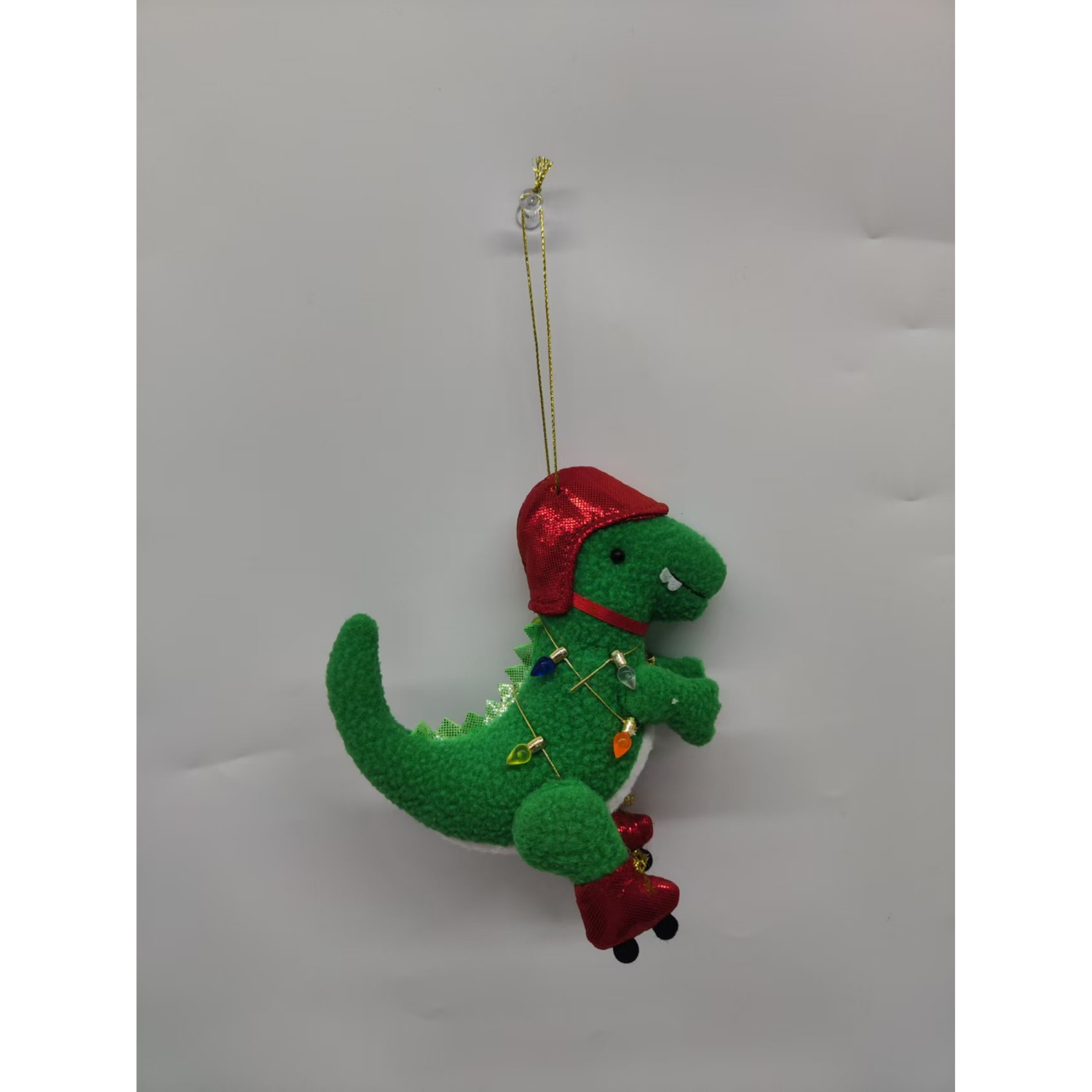 slide 2 of 4, December Home Fabric Sporting Dinosaur Ornament, 2 Assortment, 6 in