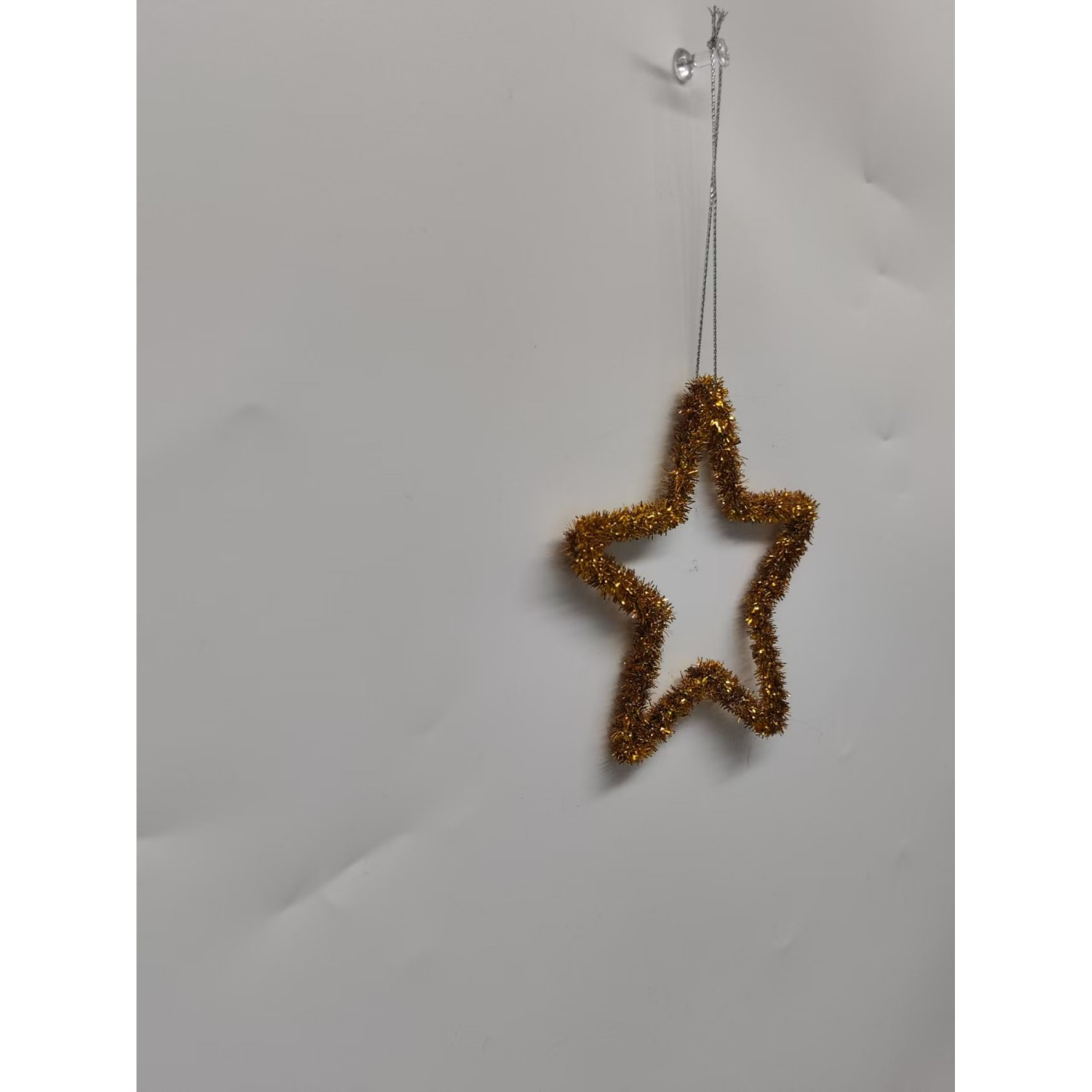 slide 4 of 4, December Home Tinsel Star Ornament, 3 Assortment, 4 in