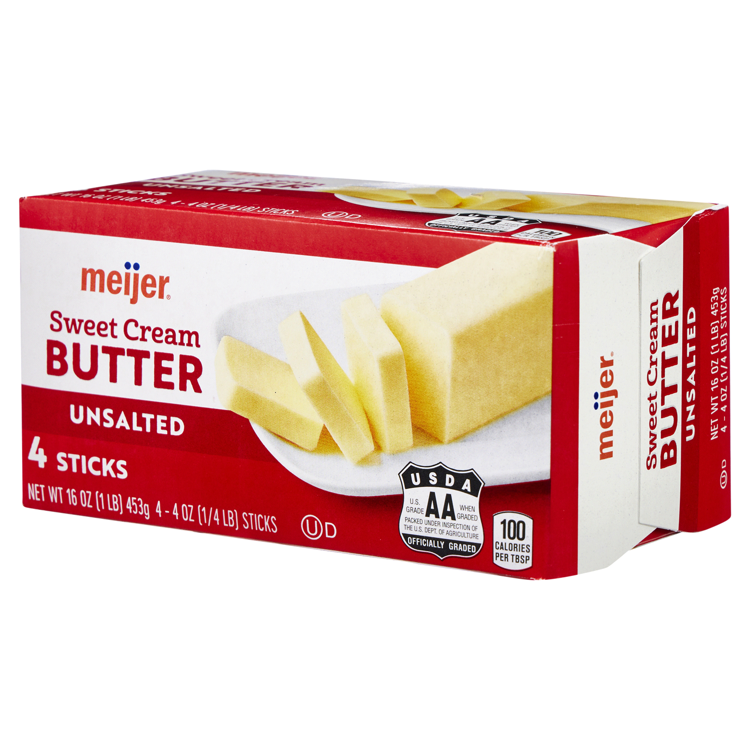 slide 4 of 5, Meijer Unsalted Butter Sticks, 16 oz