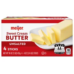 Meijer Unsalted Butter Sticks, 16 Oz